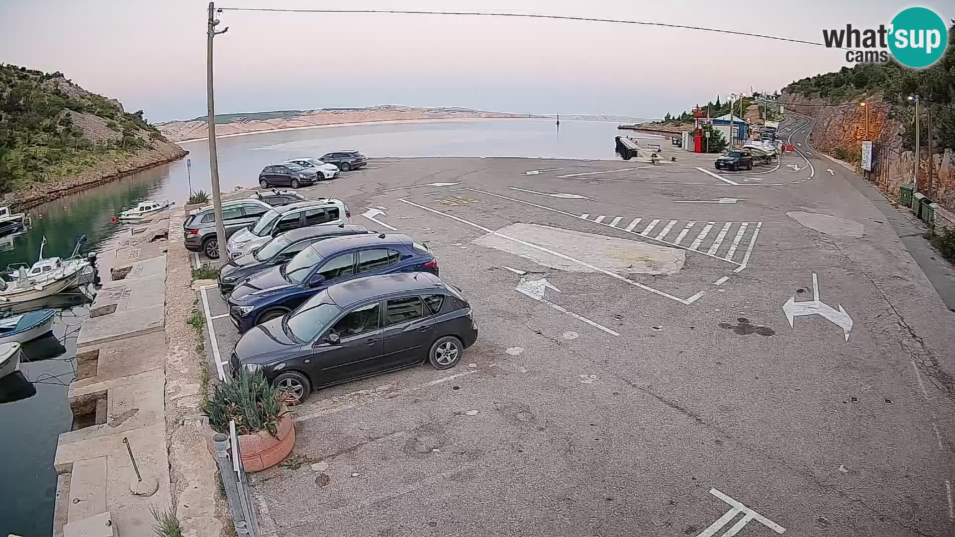 Webcam Prizna ferry port to Pag island