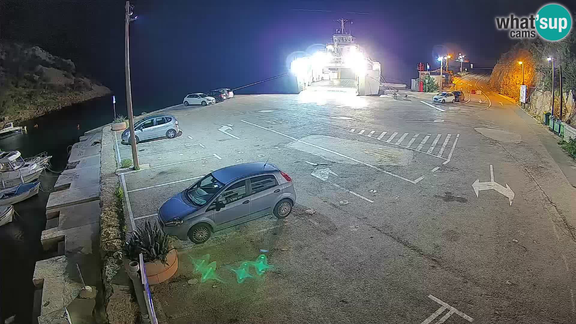 Webcam port de ferry de Prizna – vers l’île de Pag