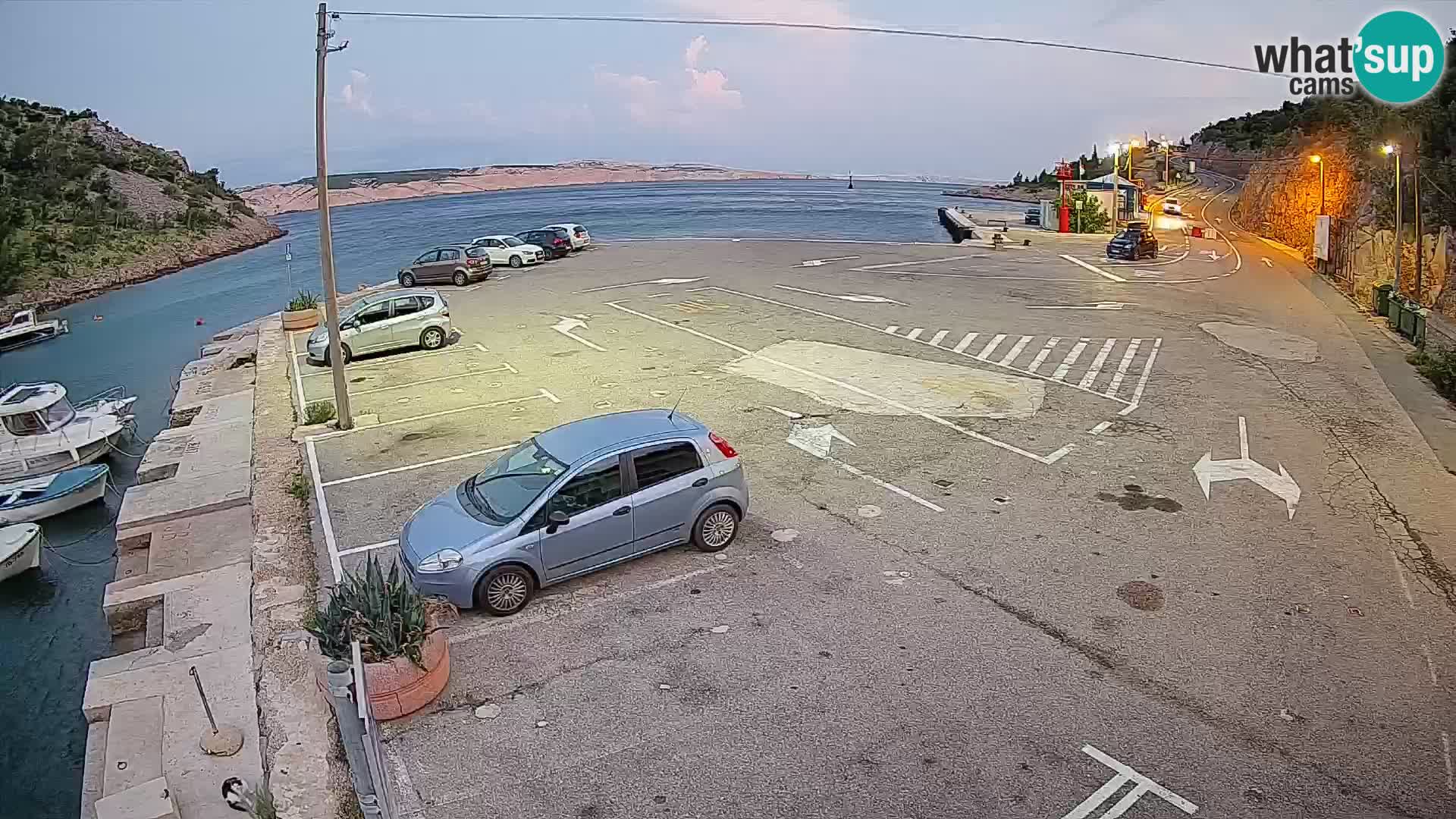 Webcam Fährhafen Prizna – zur Insel Pag