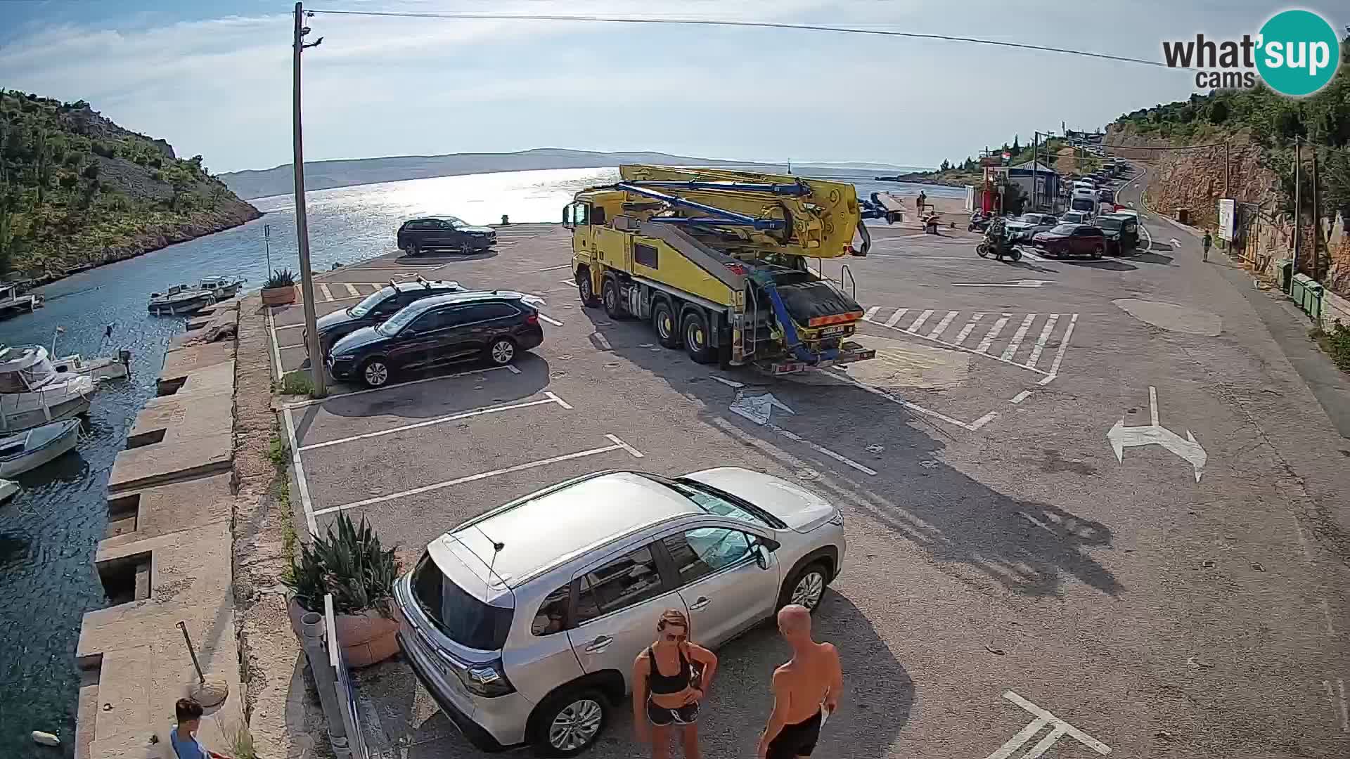 Webcam Prizna ferry port to Pag island