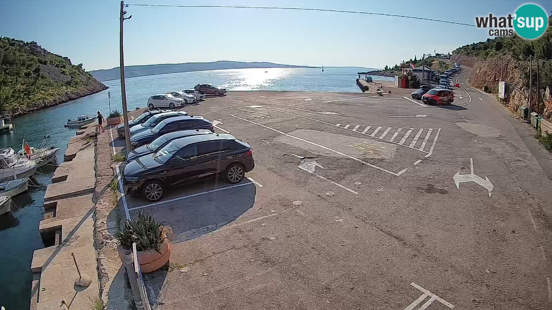 Webcam Fährhafen Prizna – zur Insel Pag