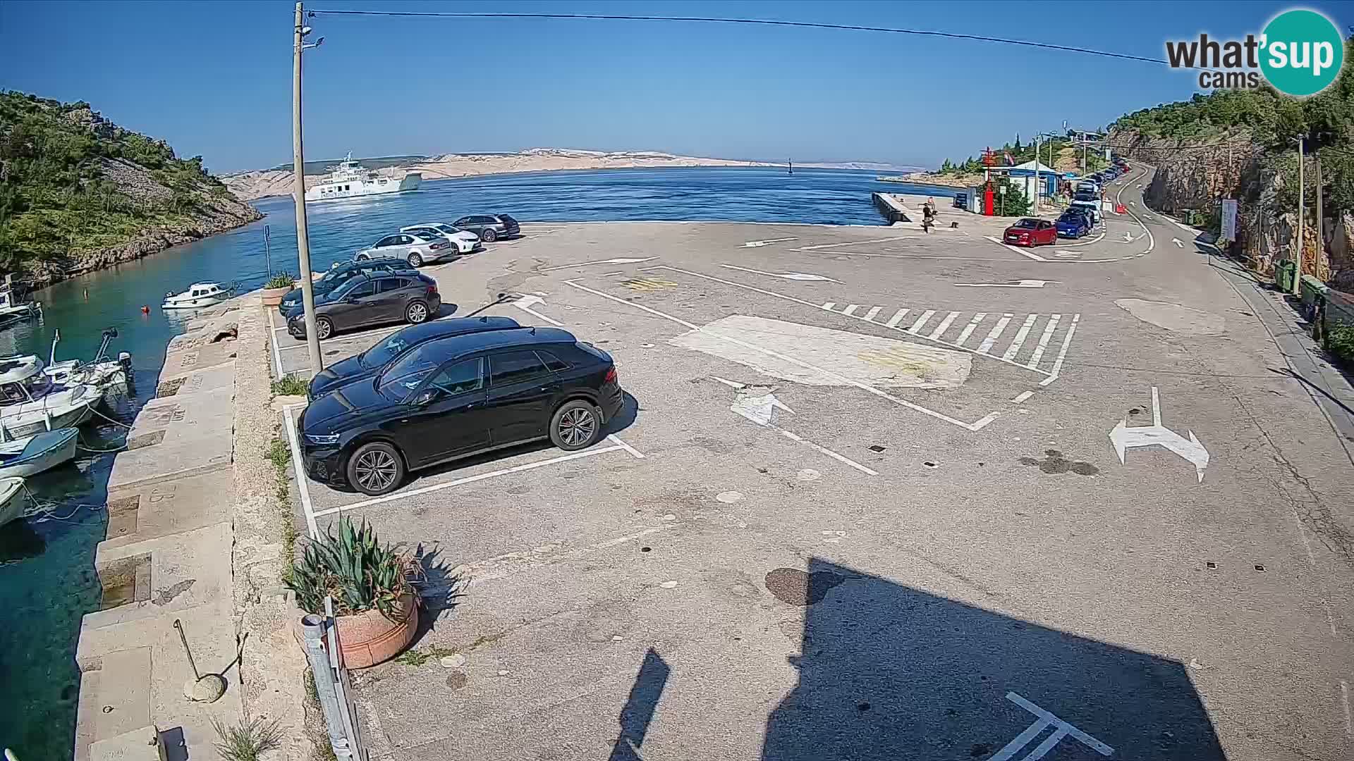 Webcam Fährhafen Prizna – zur Insel Pag