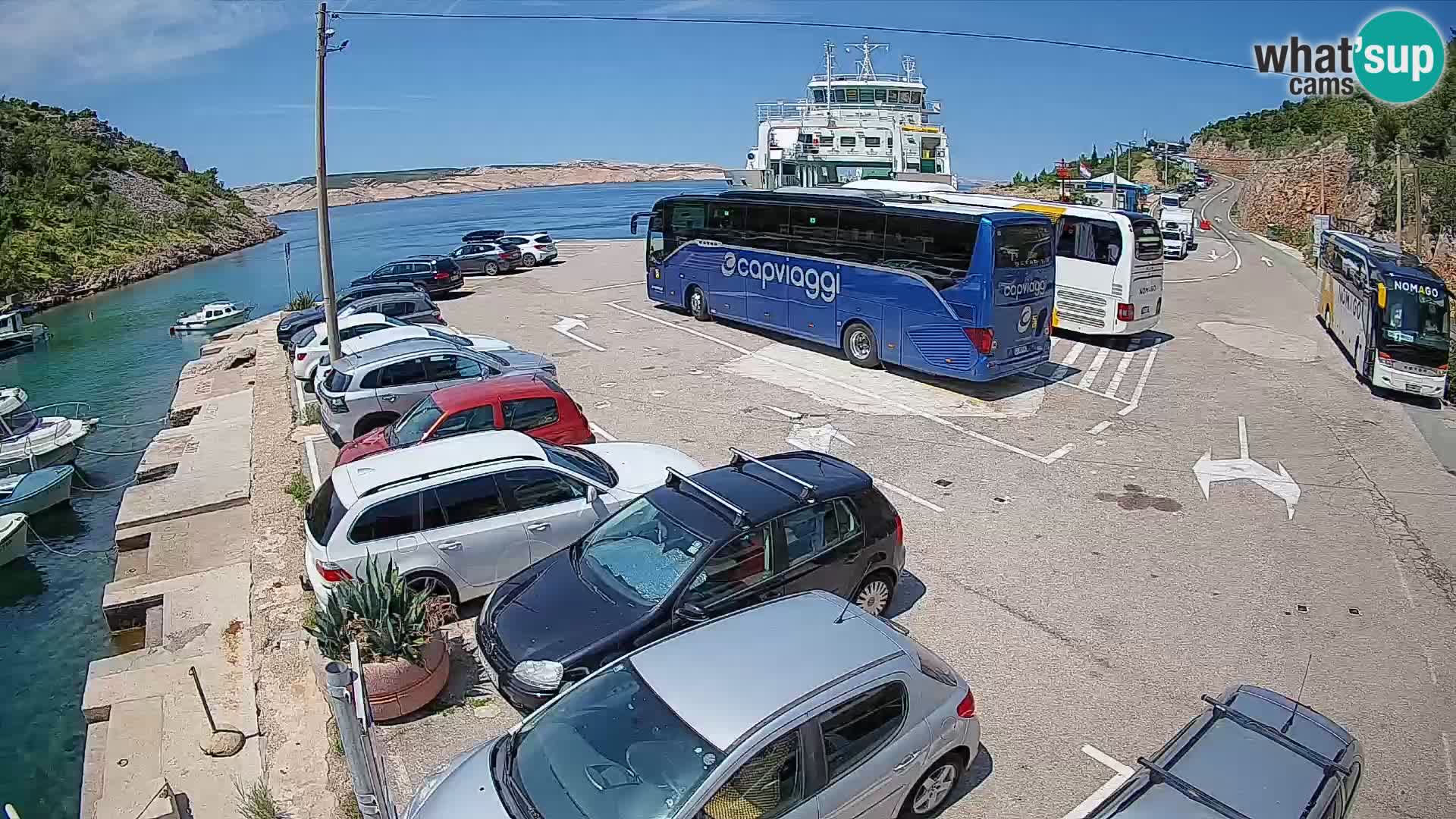 Webcam Fährhafen Prizna – zur Insel Pag