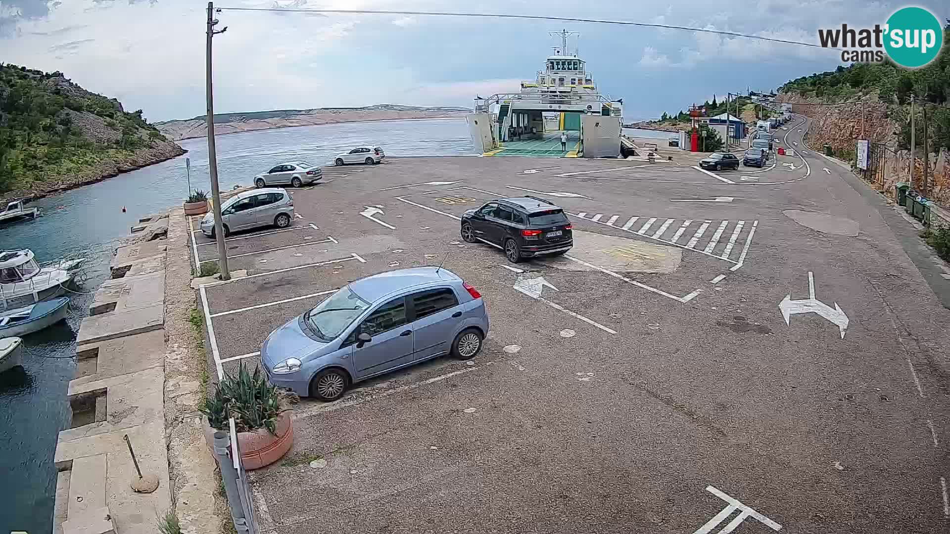 Webcam Fährhafen Prizna – zur Insel Pag