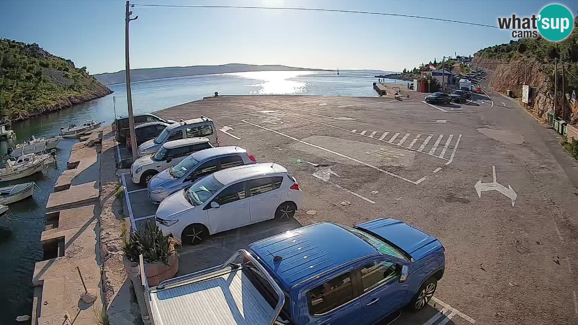 Webcam Prizna ferry port to Pag island