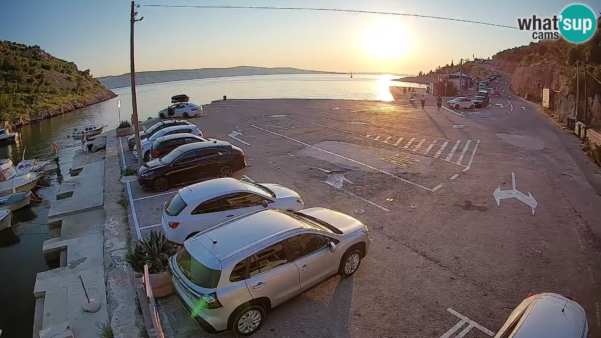 Webcam Fährhafen Prizna – zur Insel Pag