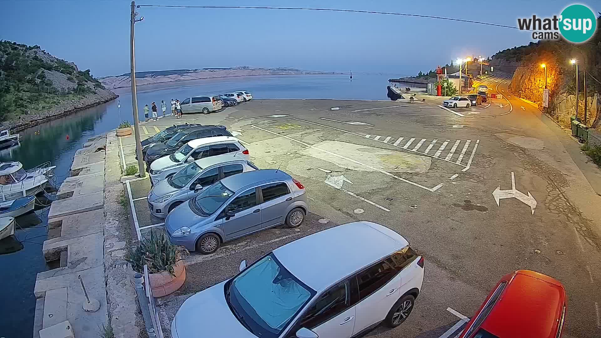 Webcam Prizna ferry port to Pag island