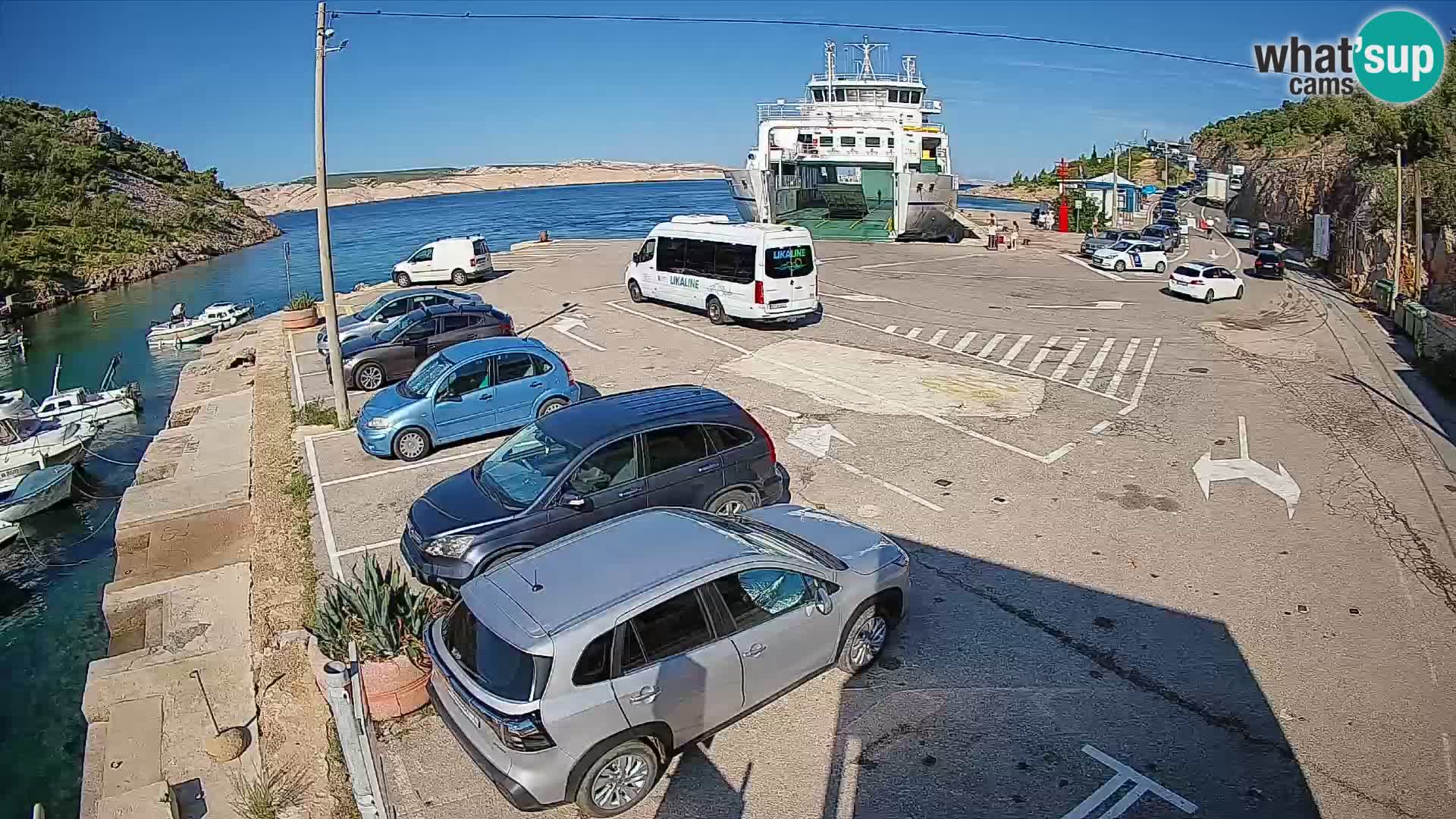 Webcam Prizna ferry port to Pag island