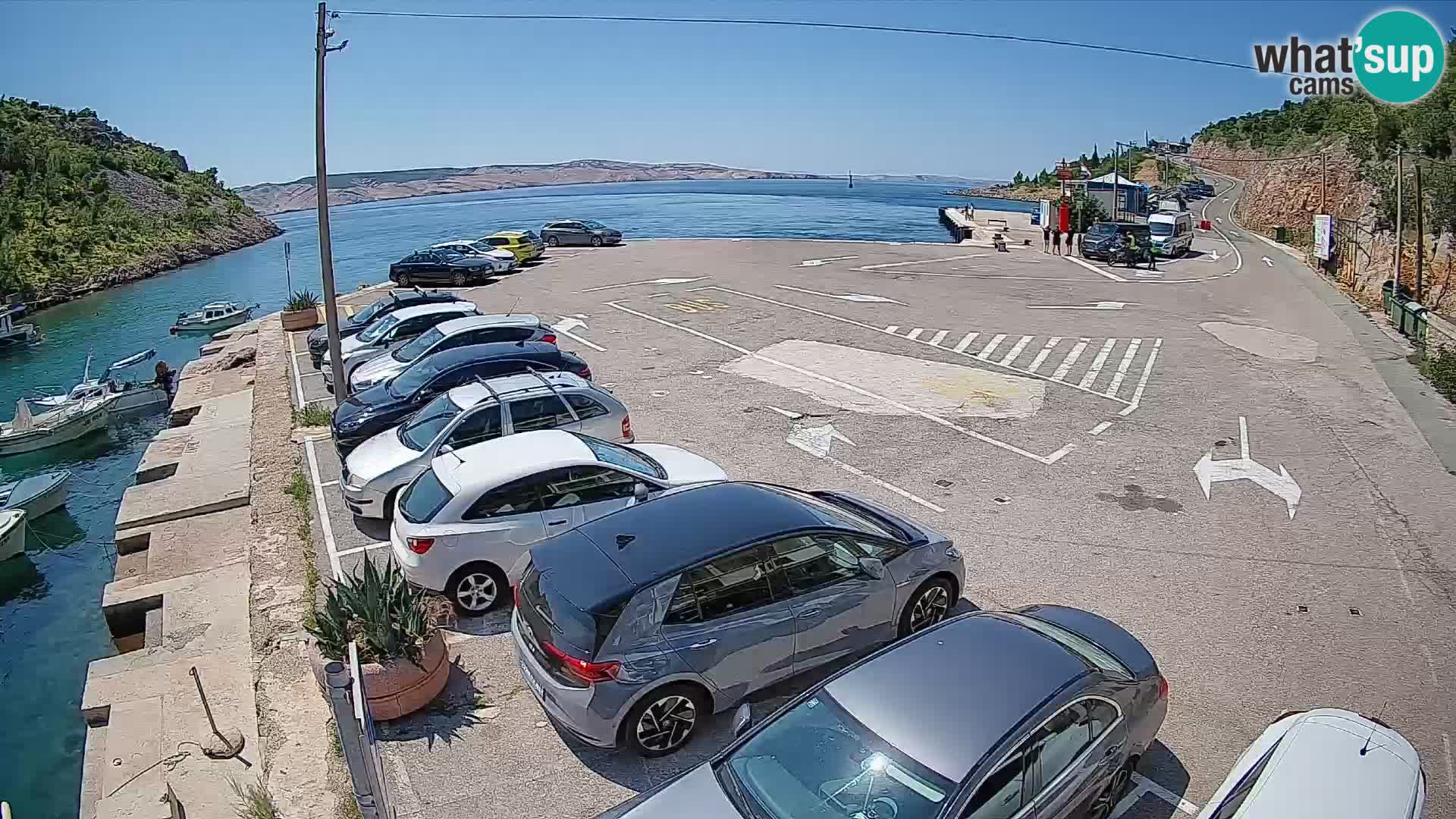 Webcam Fährhafen Prizna – zur Insel Pag