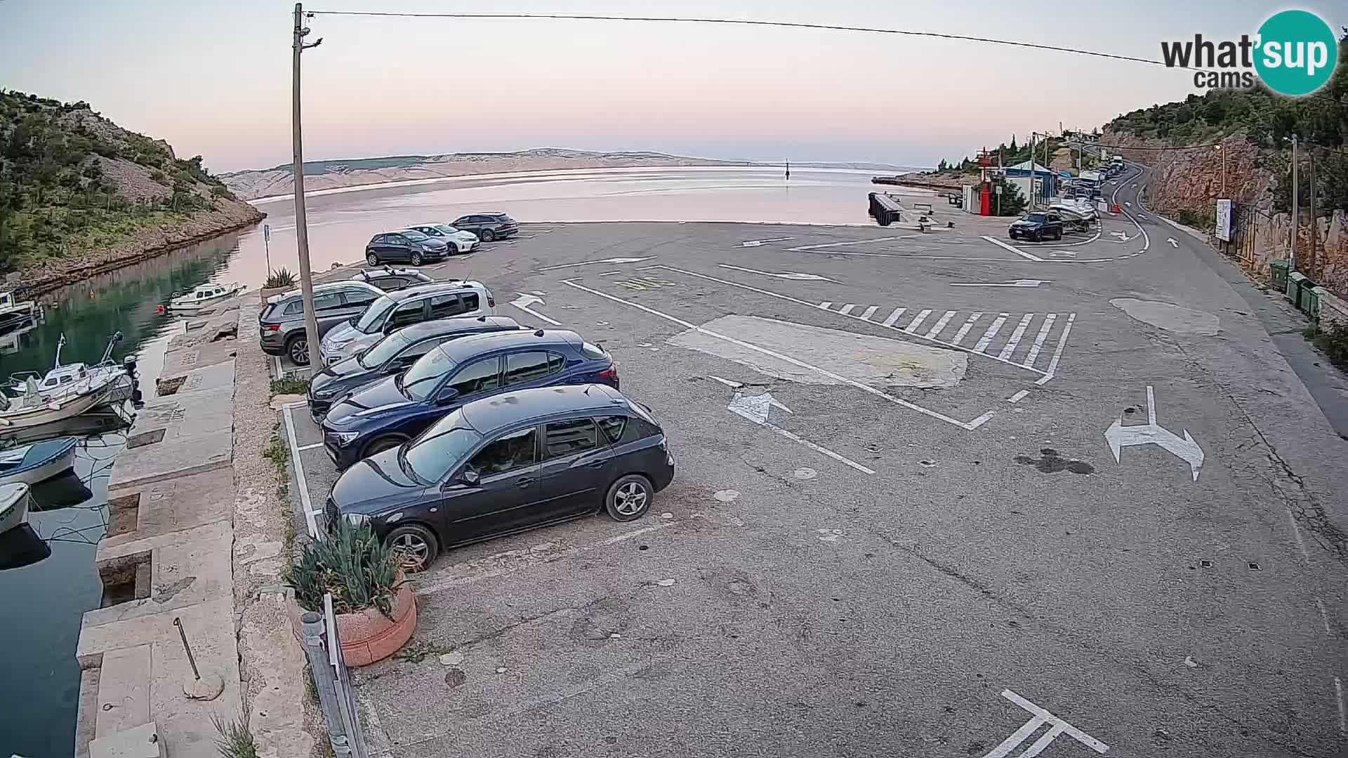 Webcam Fährhafen Prizna – zur Insel Pag