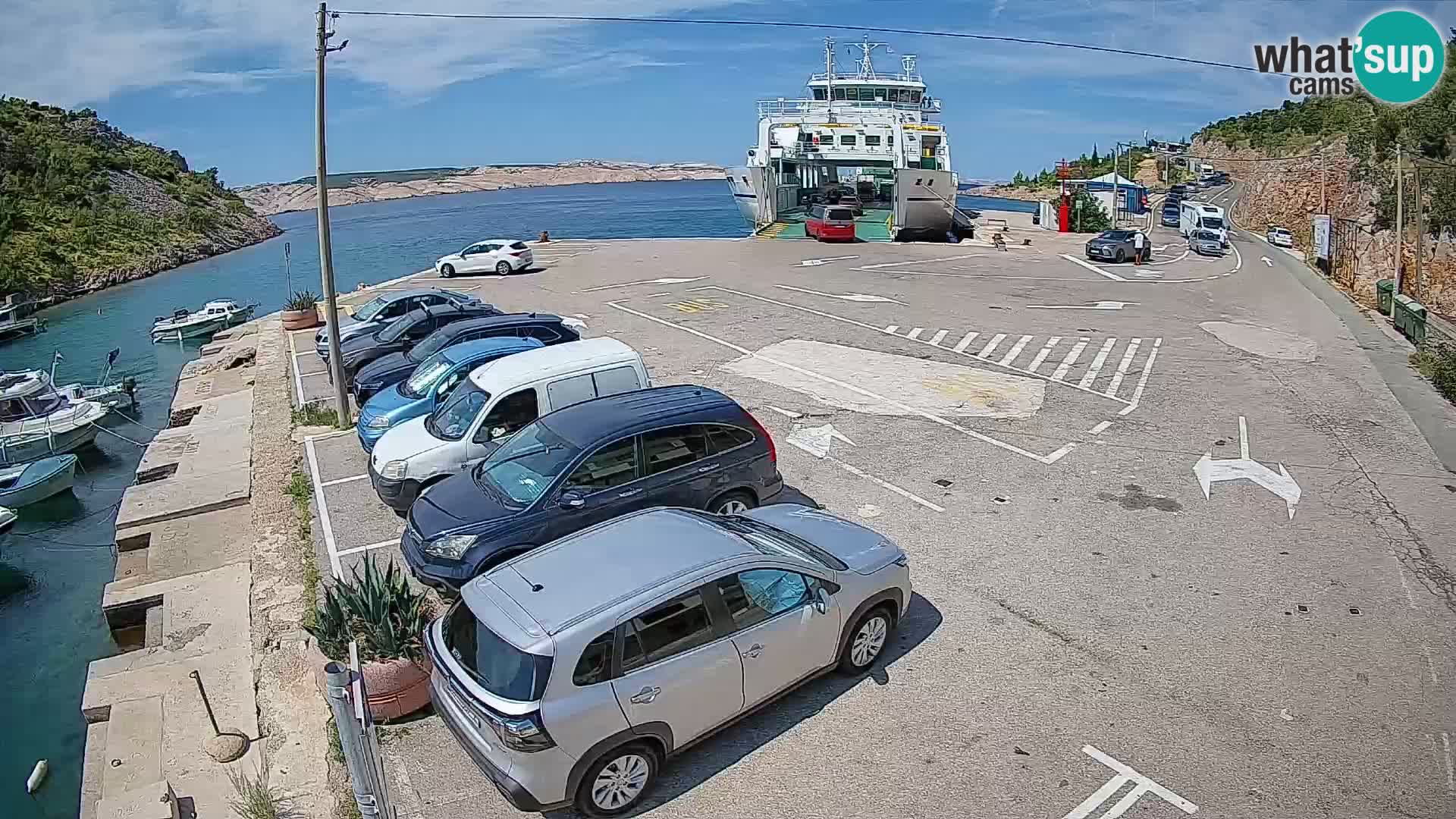 Webcam Fährhafen Prizna – zur Insel Pag