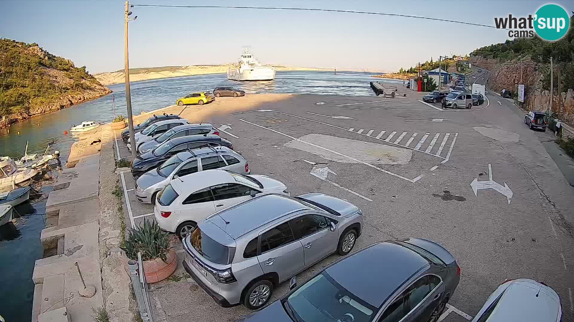 Webcam Fährhafen Prizna – zur Insel Pag