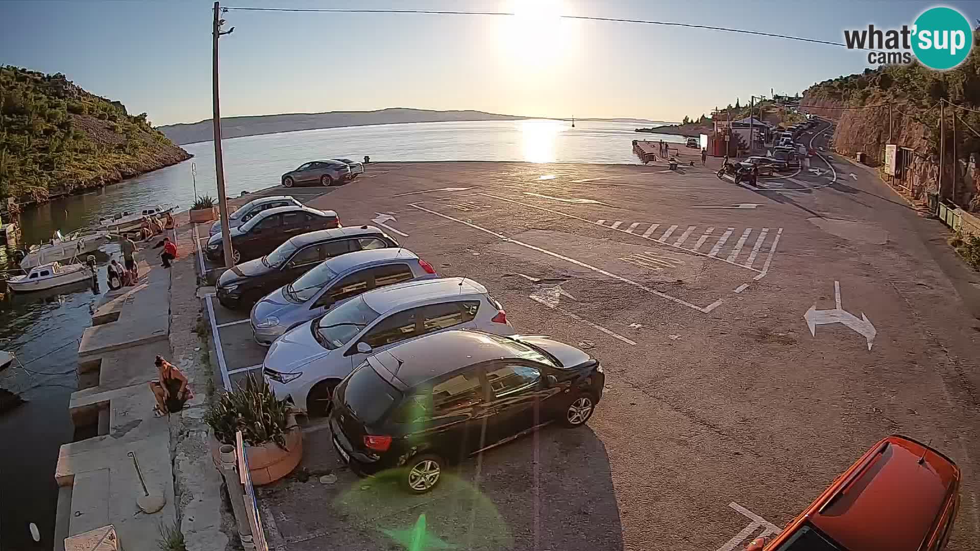 Webcam port de ferry de Prizna – vers l’île de Pag