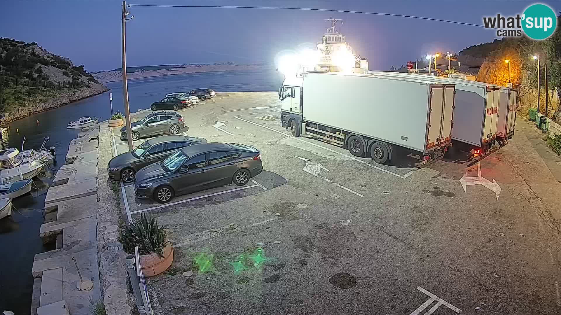 Webcam Fährhafen Prizna – zur Insel Pag
