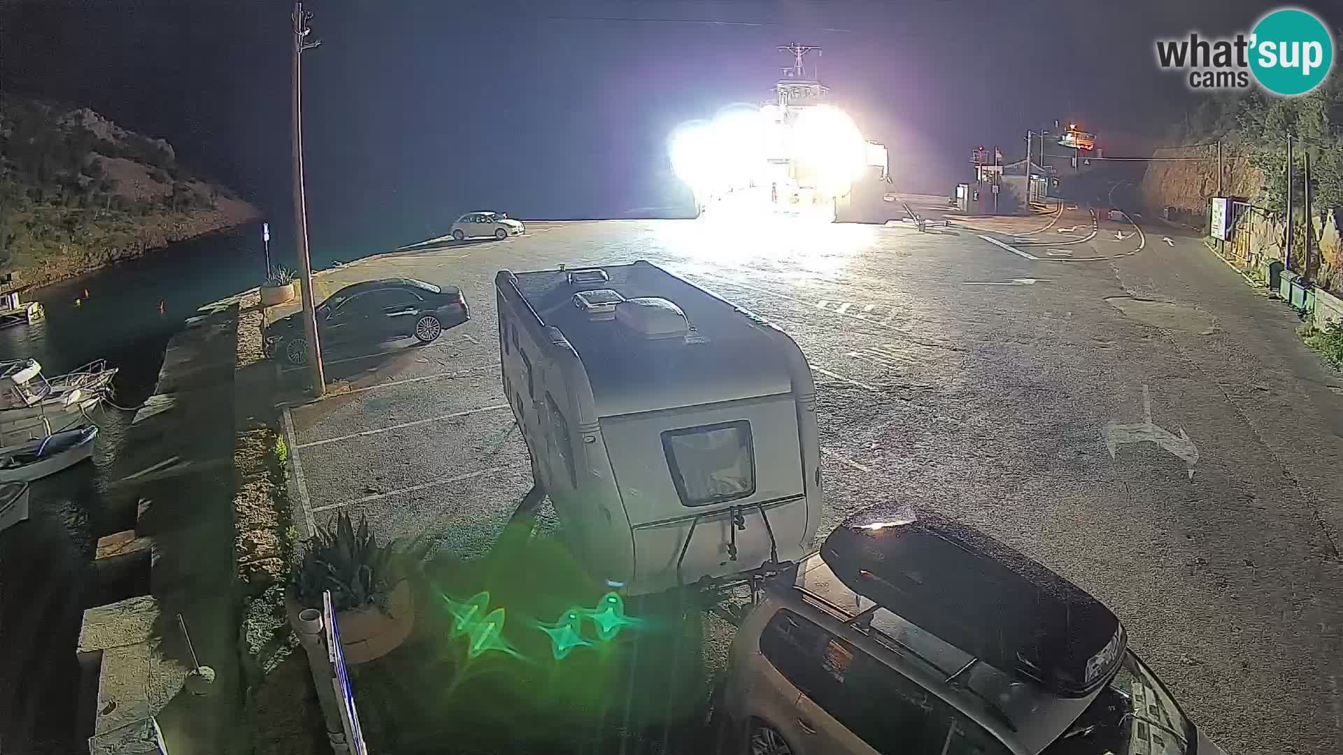 Webcam Fährhafen Prizna – zur Insel Pag