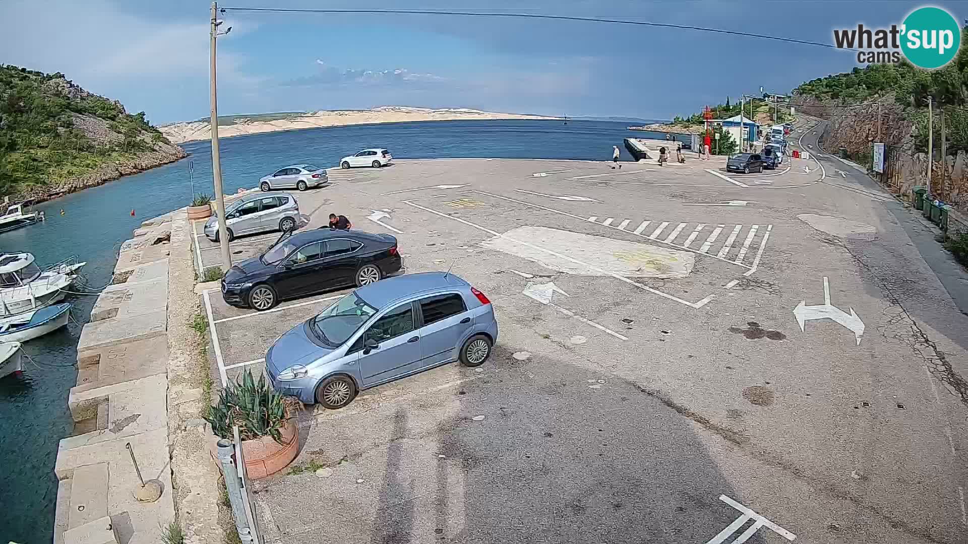 Webcam port de ferry de Prizna – vers l’île de Pag
