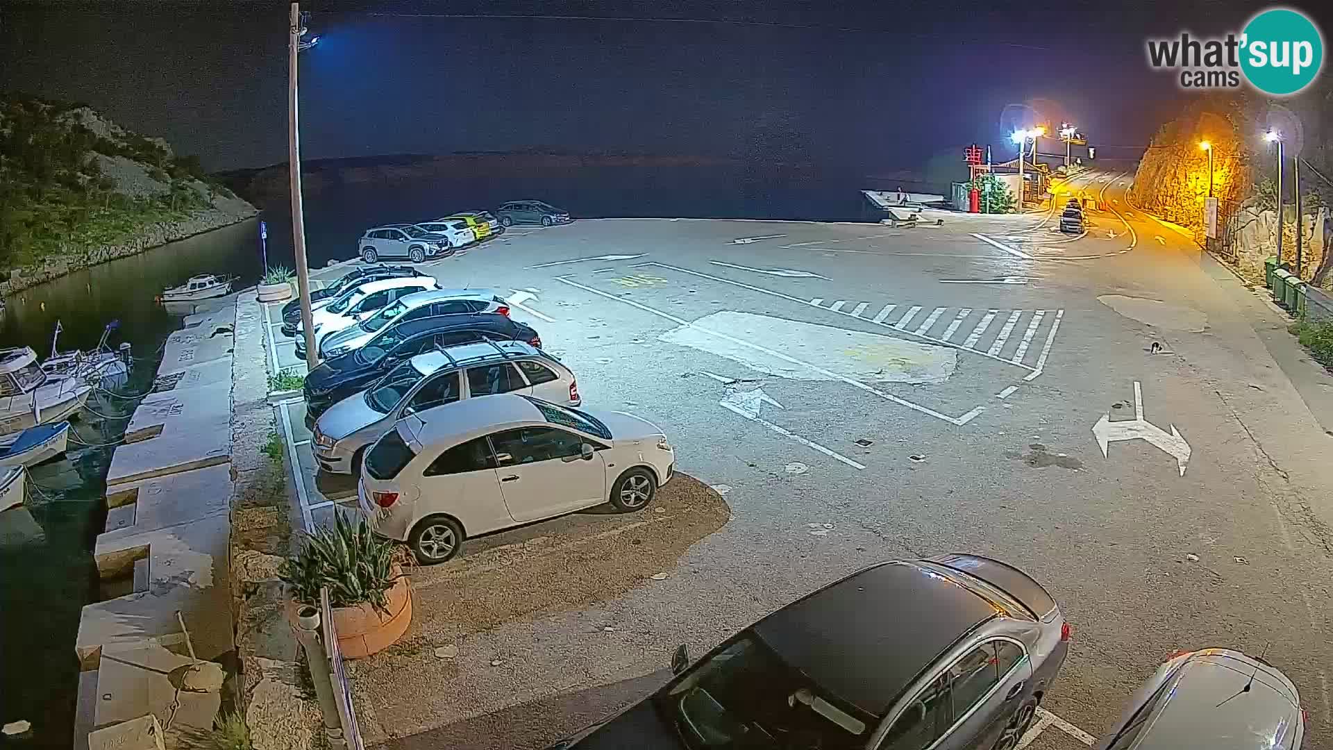 Webcam Prizna ferry port to Pag island