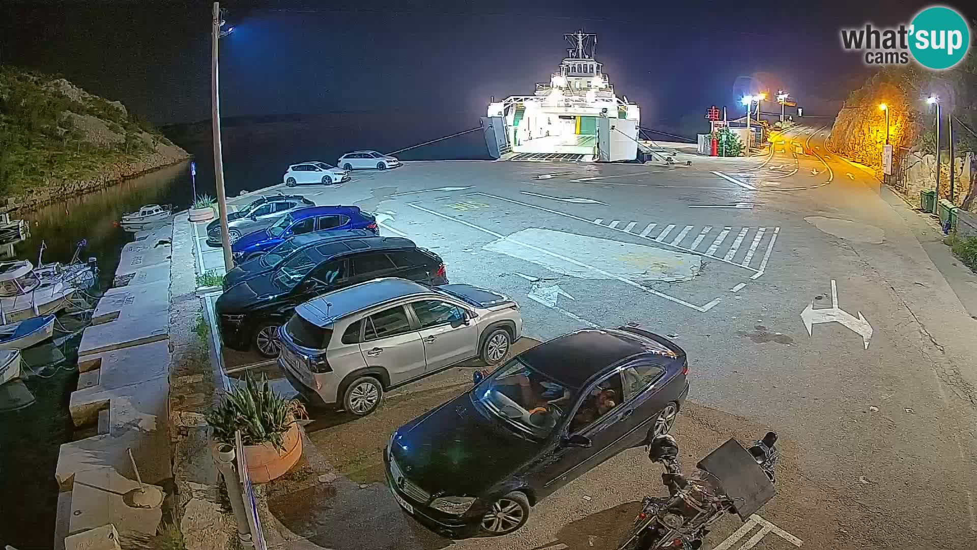 Webcam port de ferry de Prizna – vers l’île de Pag