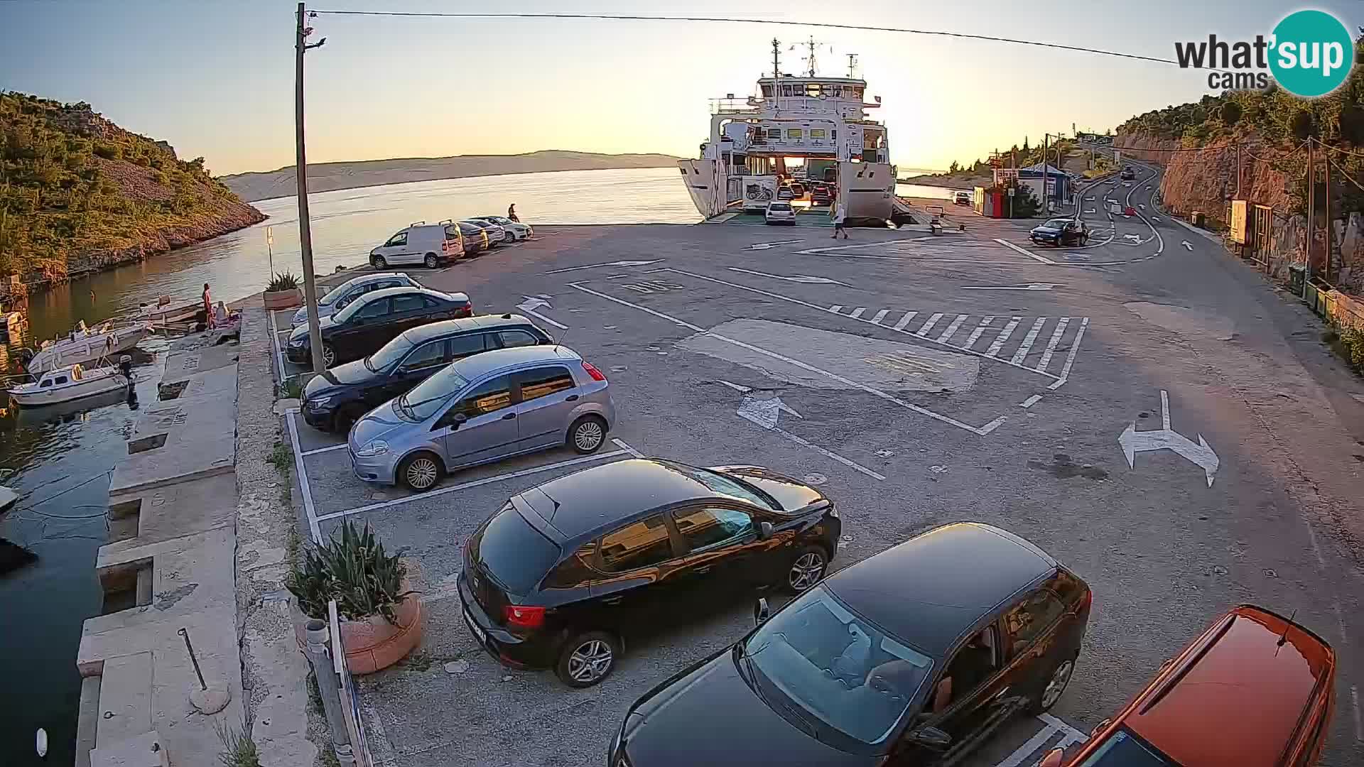 Webcam Fährhafen Prizna – zur Insel Pag