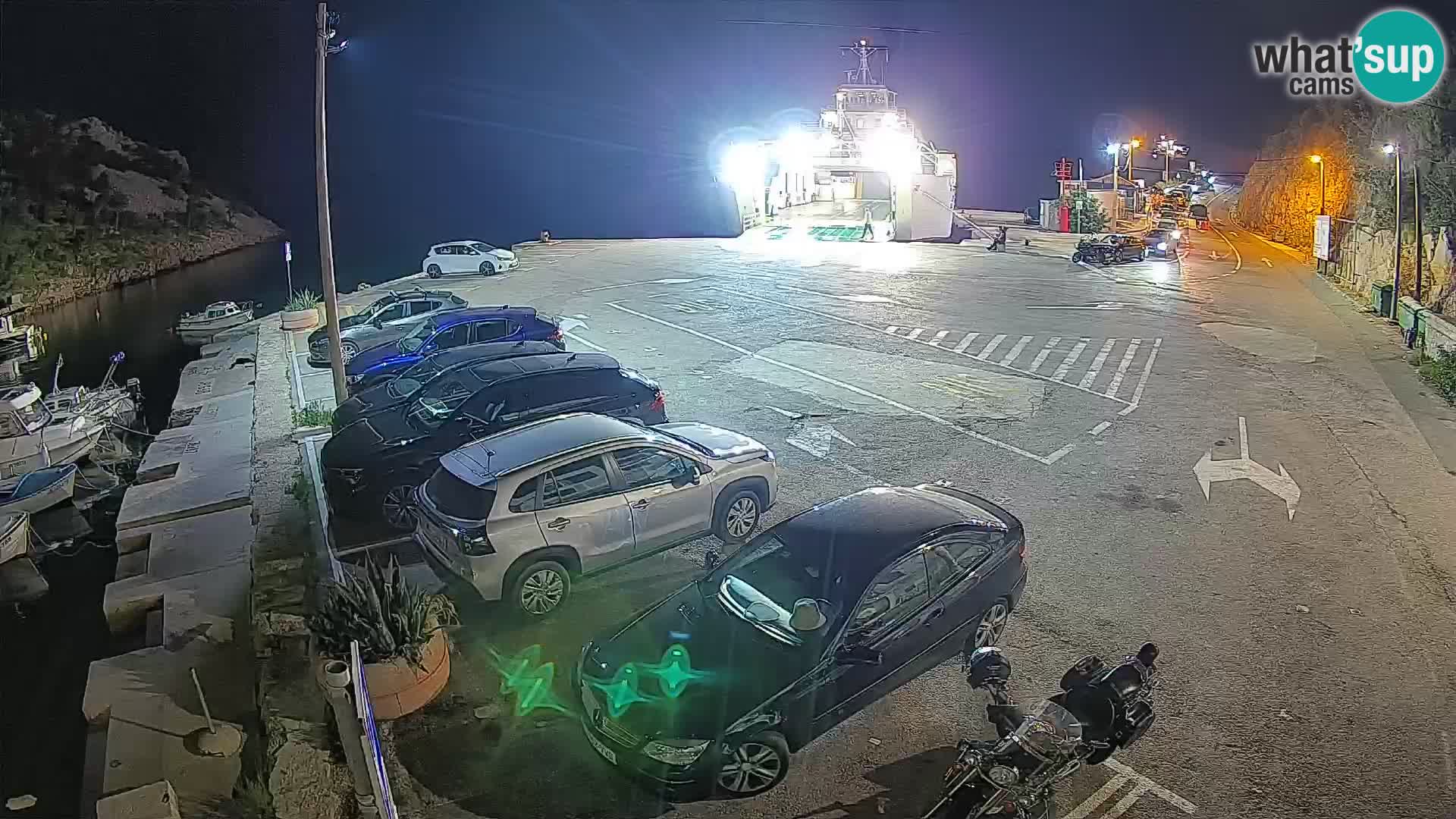 Webcam port de ferry de Prizna – vers l’île de Pag