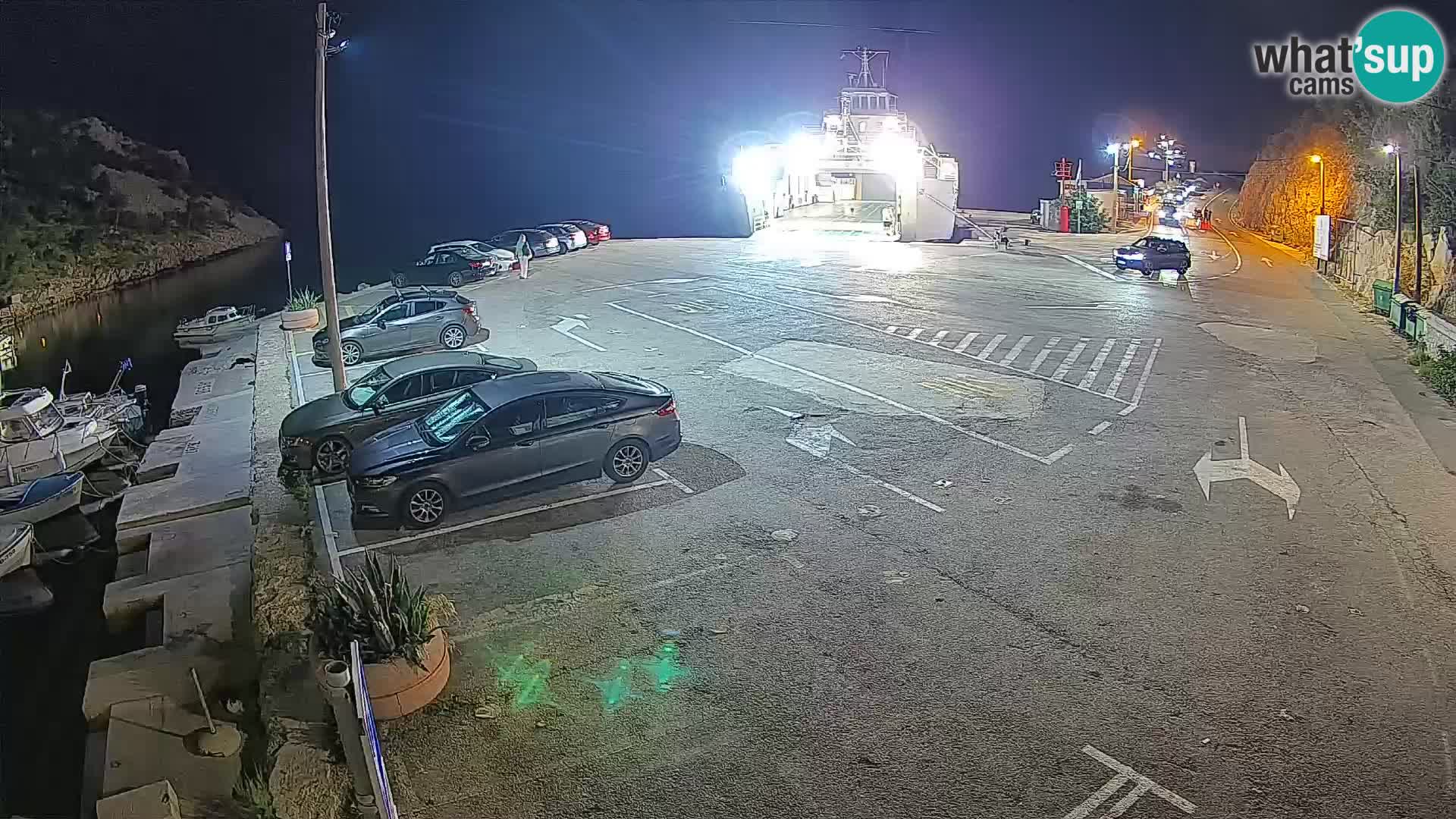 Webcam Prizna ferry port to Pag island