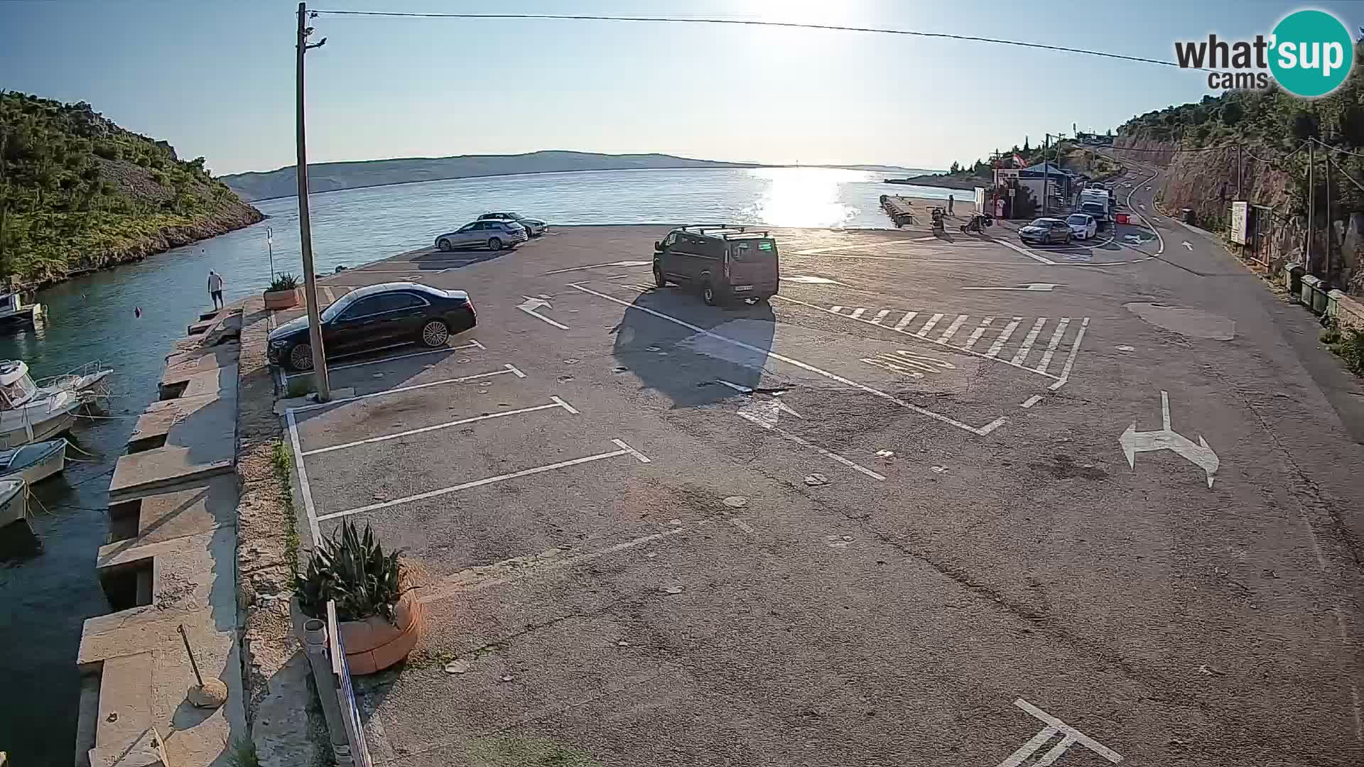Webcam Fährhafen Prizna – zur Insel Pag