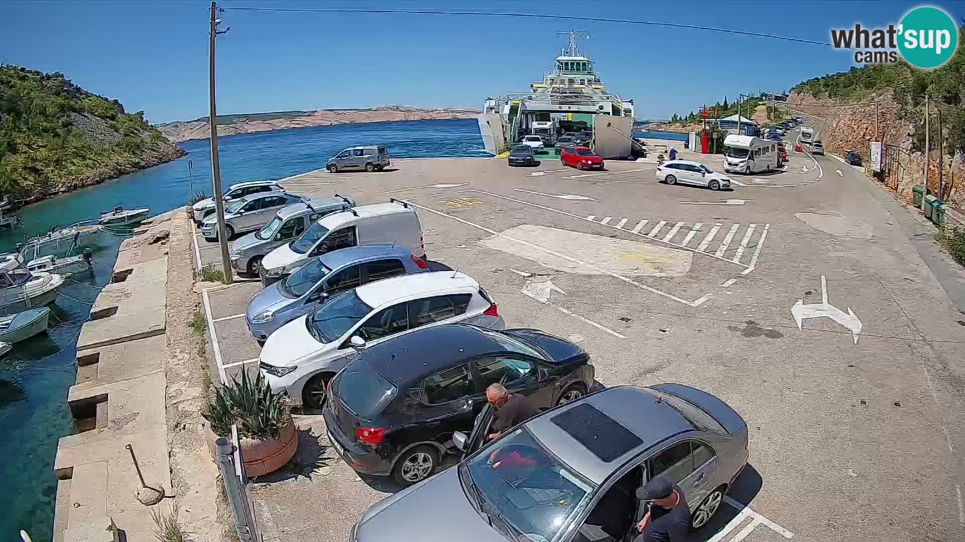 Webcam Fährhafen Prizna – zur Insel Pag
