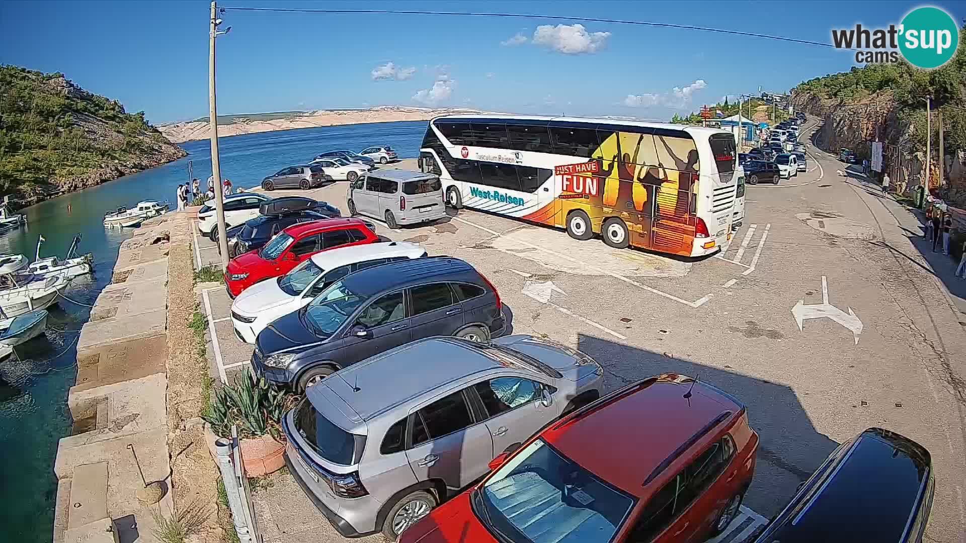 Webcam Fährhafen Prizna – zur Insel Pag