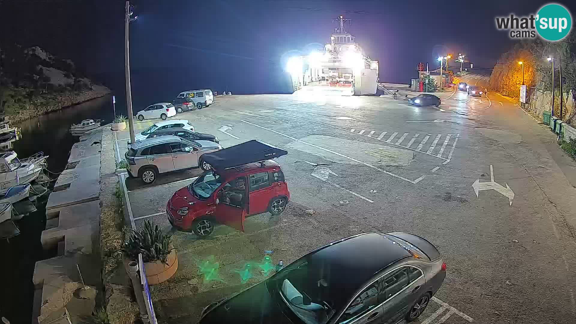Webcam Prizna ferry port to Pag island