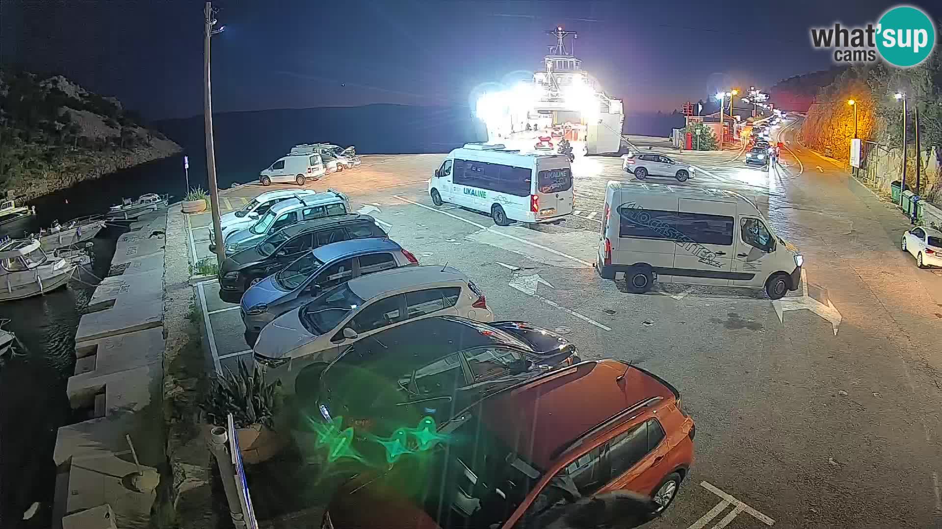 Webcam port de ferry de Prizna – vers l’île de Pag