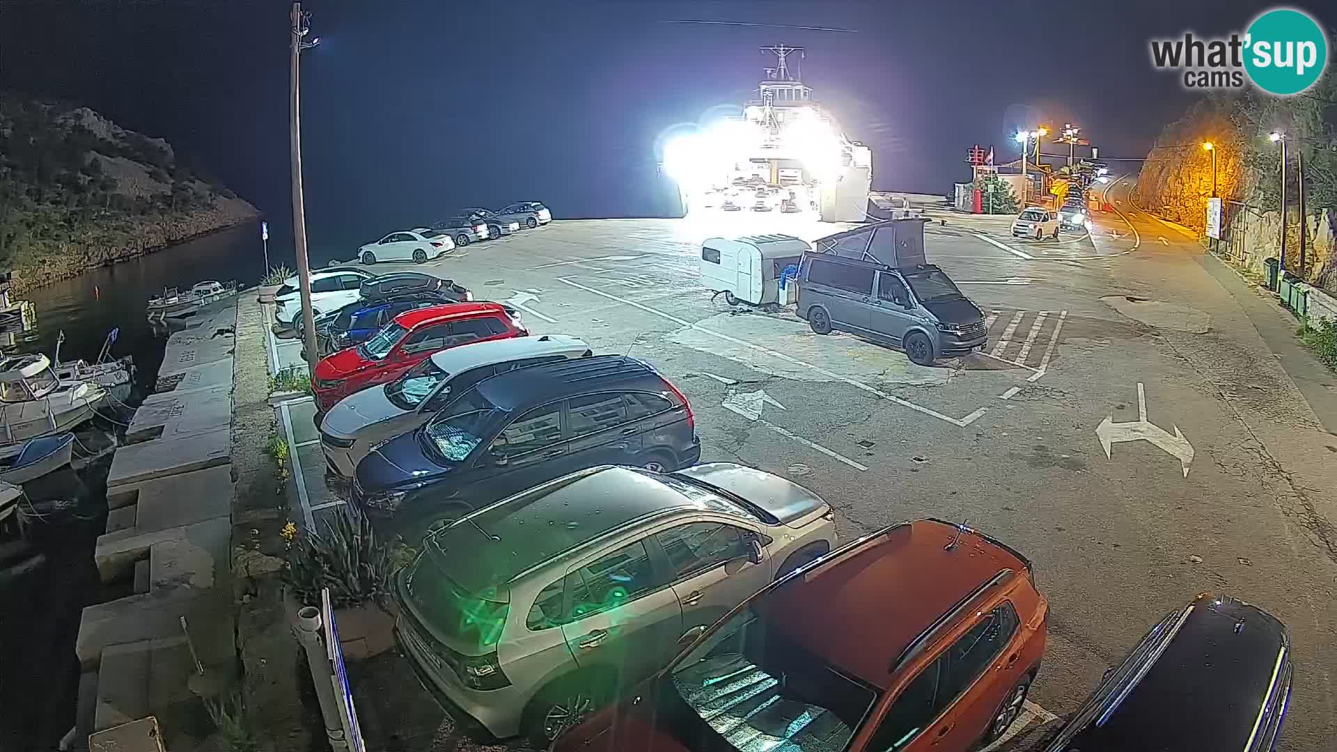Webcam Fährhafen Prizna – zur Insel Pag