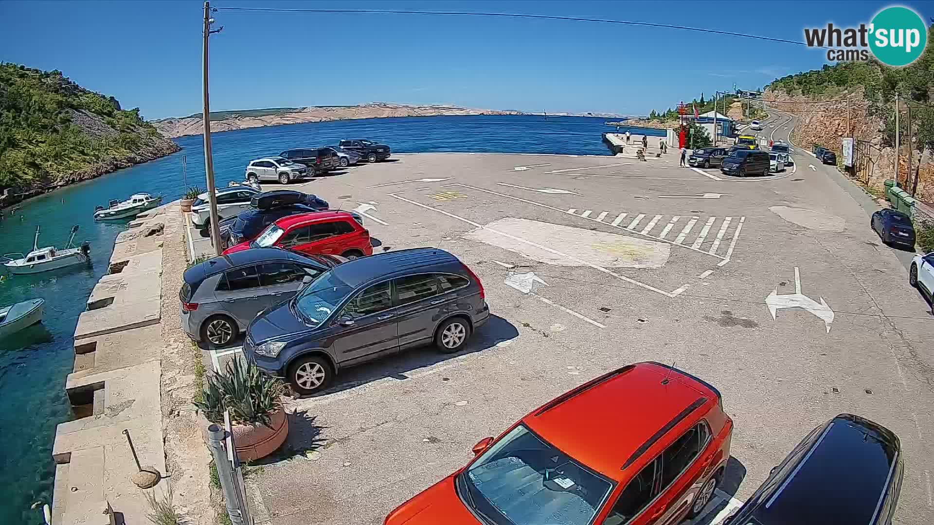 Webcam Fährhafen Prizna – zur Insel Pag