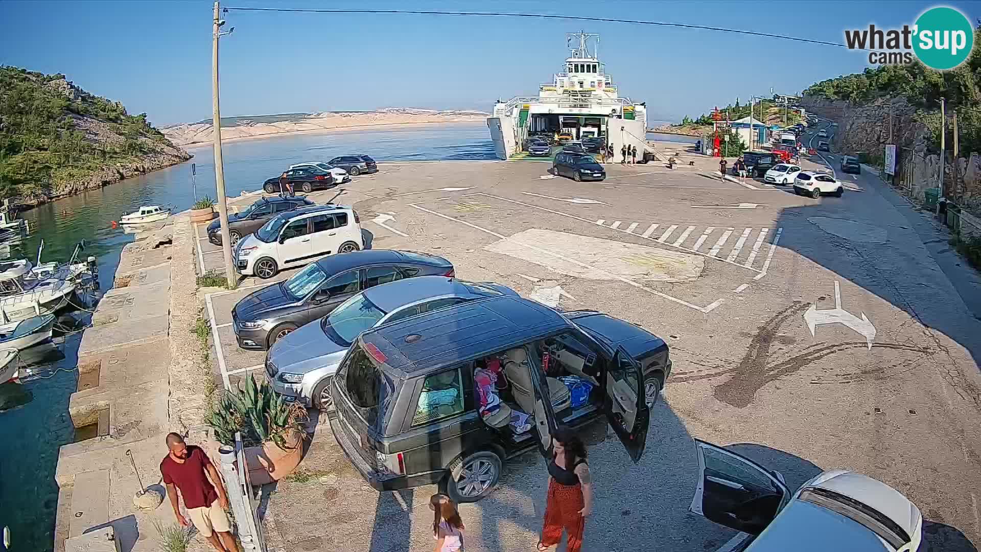 Webcam Prizna ferry port to Pag island