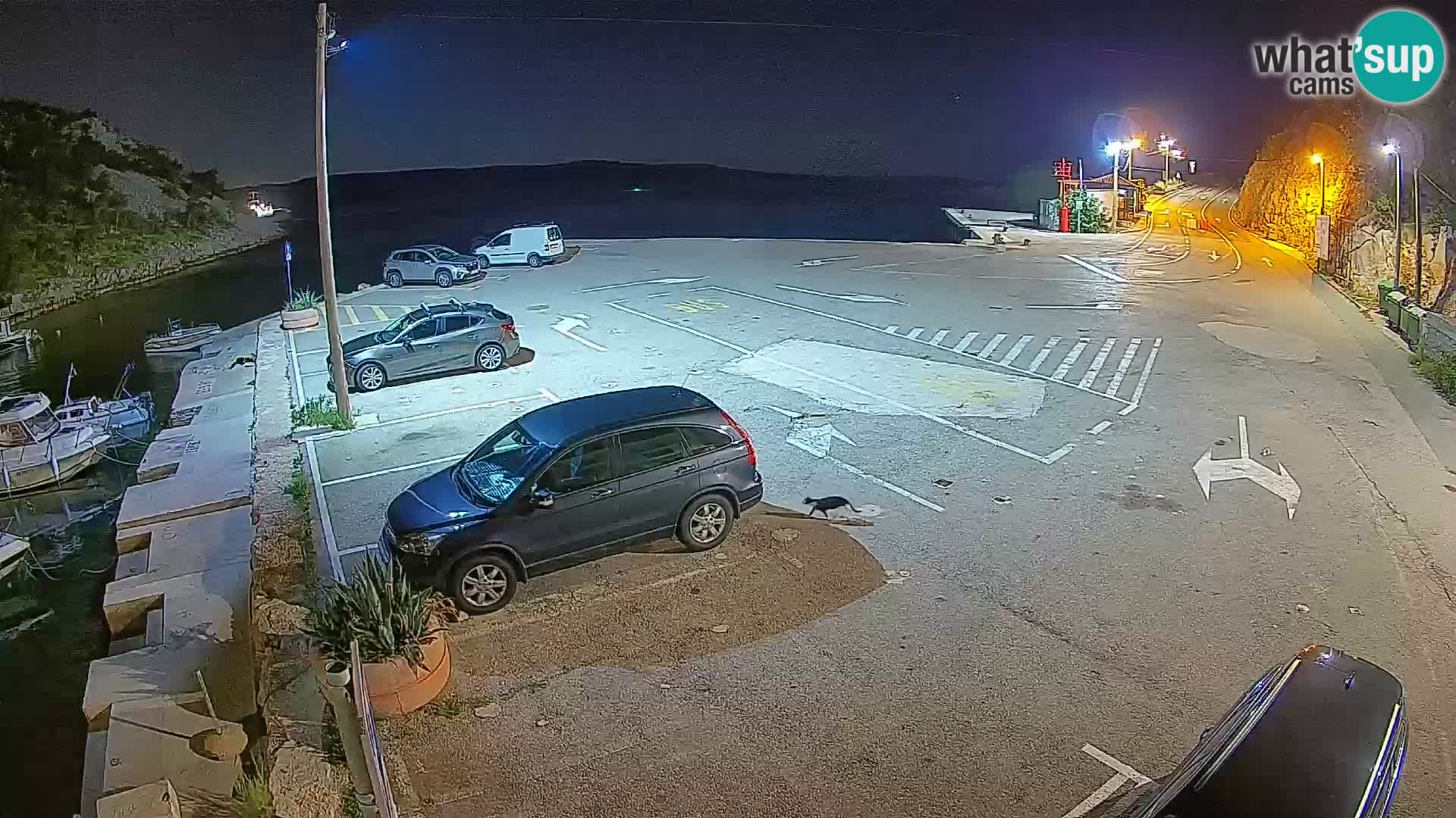 Webcam Prizna ferry port to Pag island