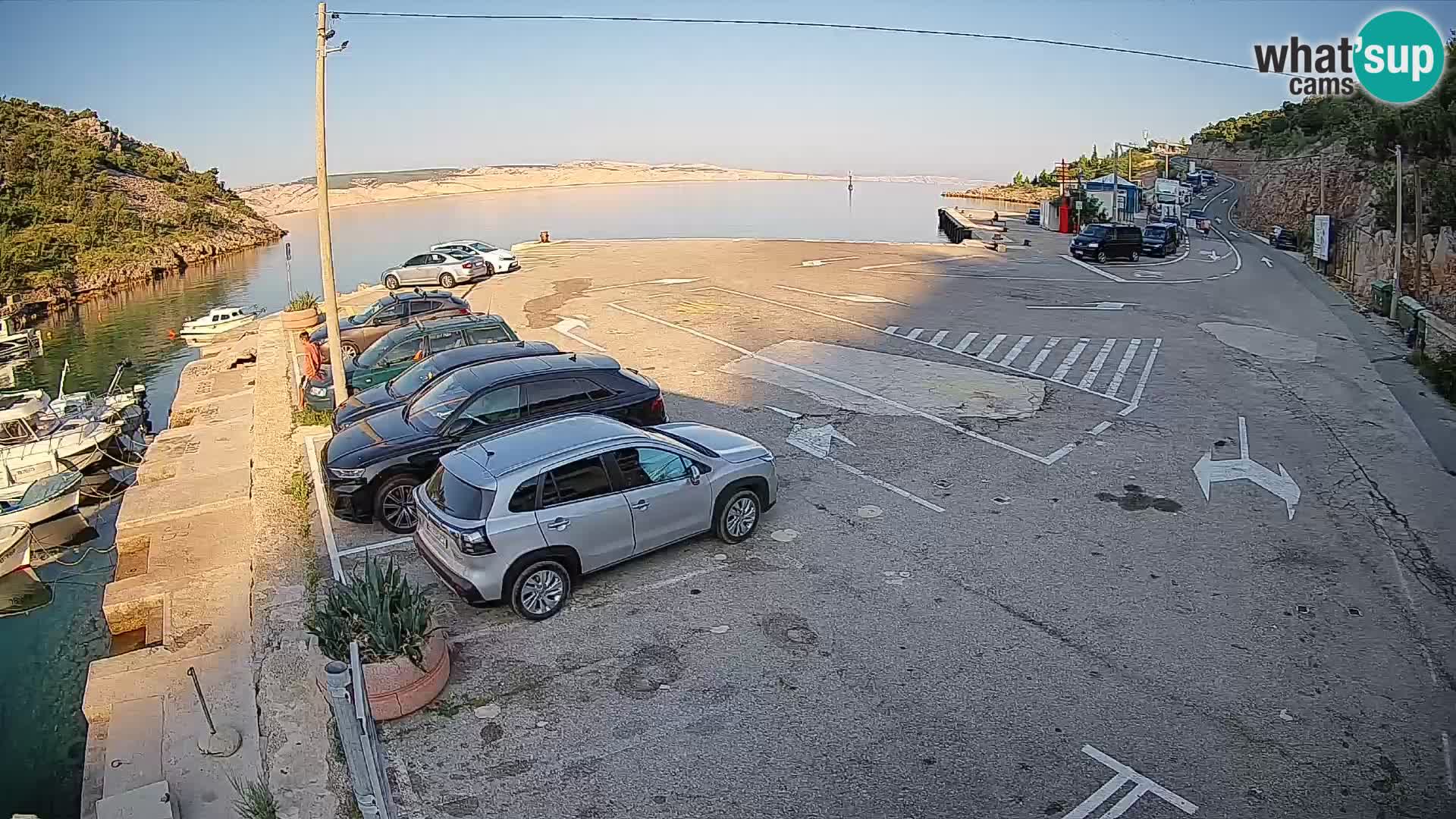 Webcam Prizna ferry port to Pag island