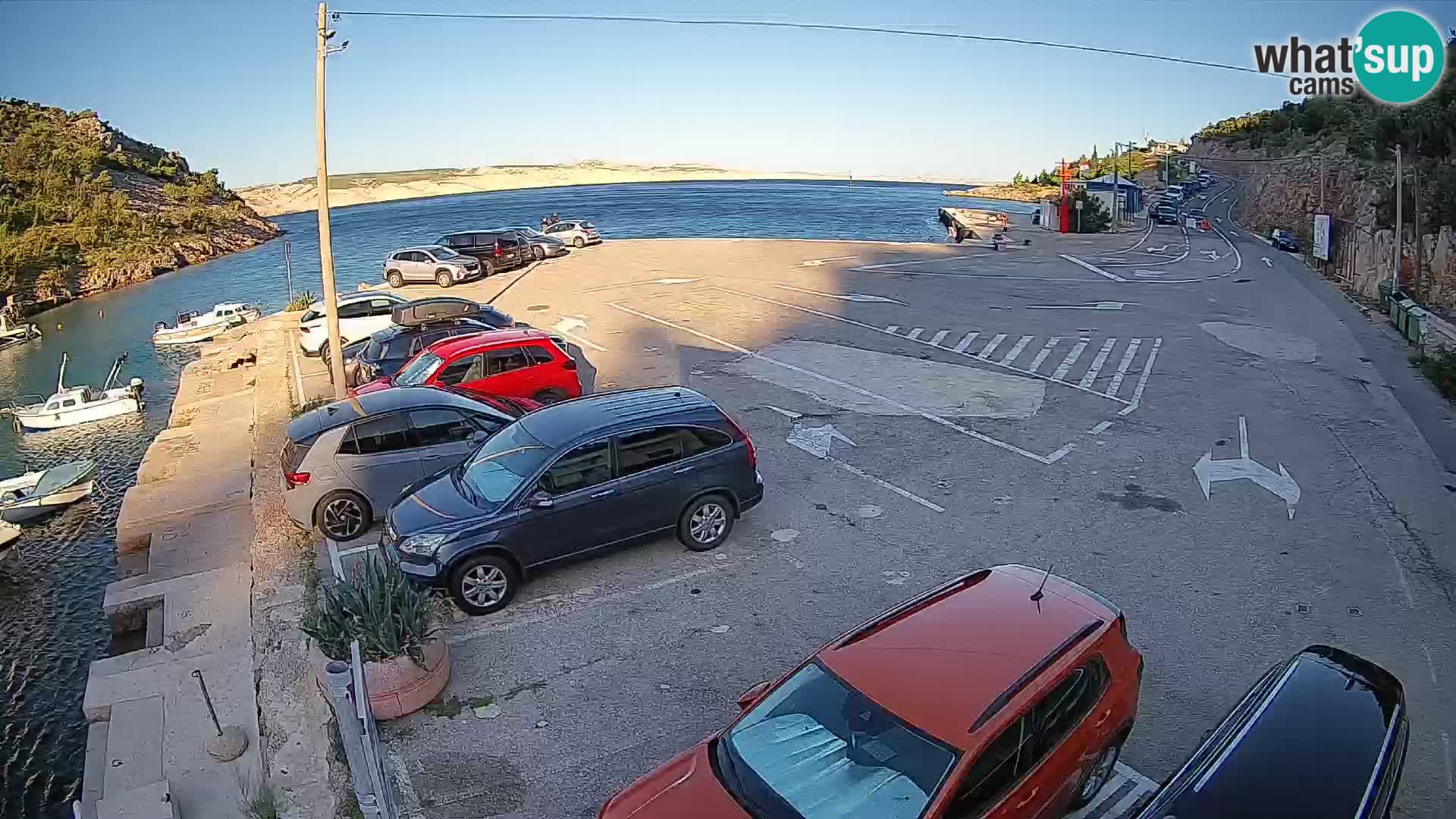 Webcam port de ferry de Prizna – vers l’île de Pag