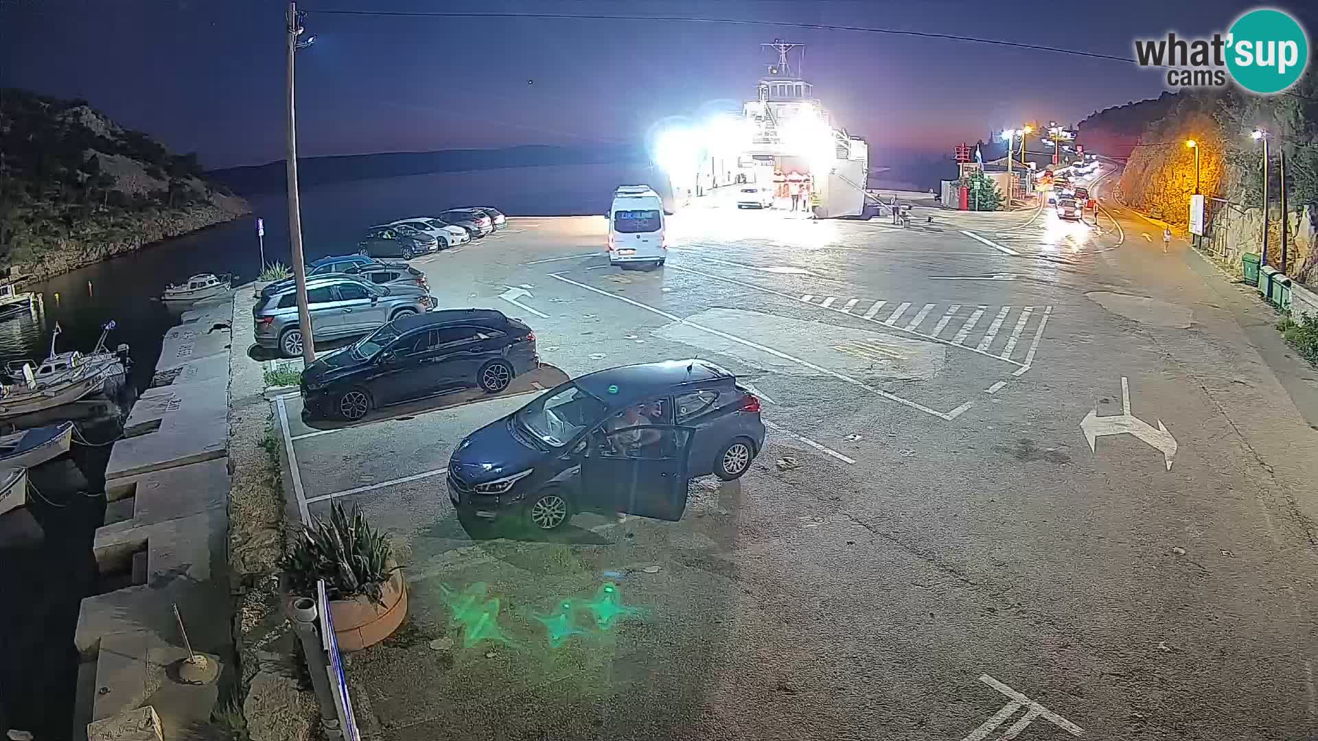 Webcam Prizna ferry port to Pag island