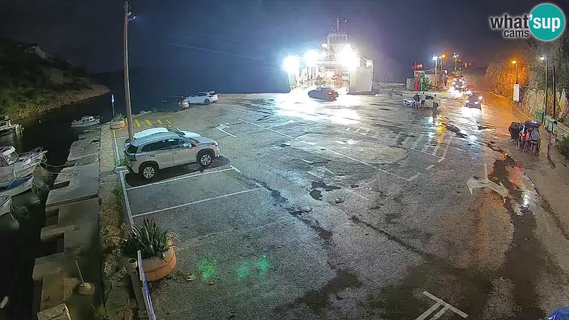 Webcam port de ferry de Prizna – vers l’île de Pag