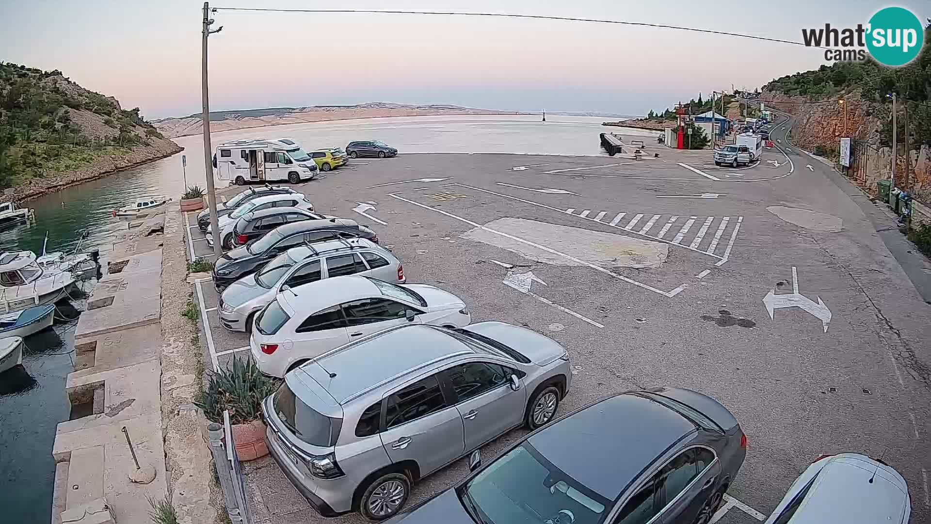 Webcam Fährhafen Prizna – zur Insel Pag