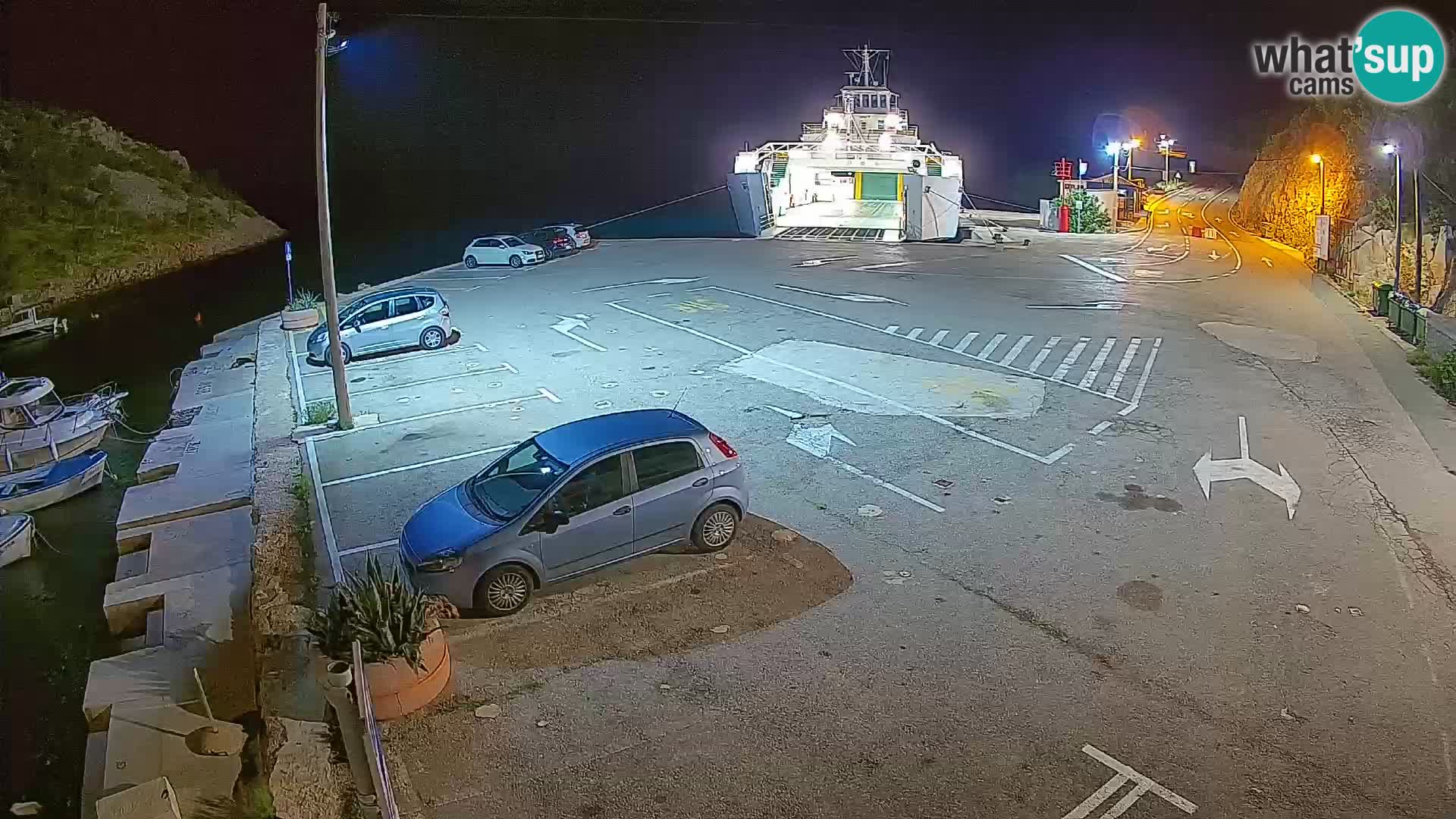 Webcam Prizna ferry port to Pag island