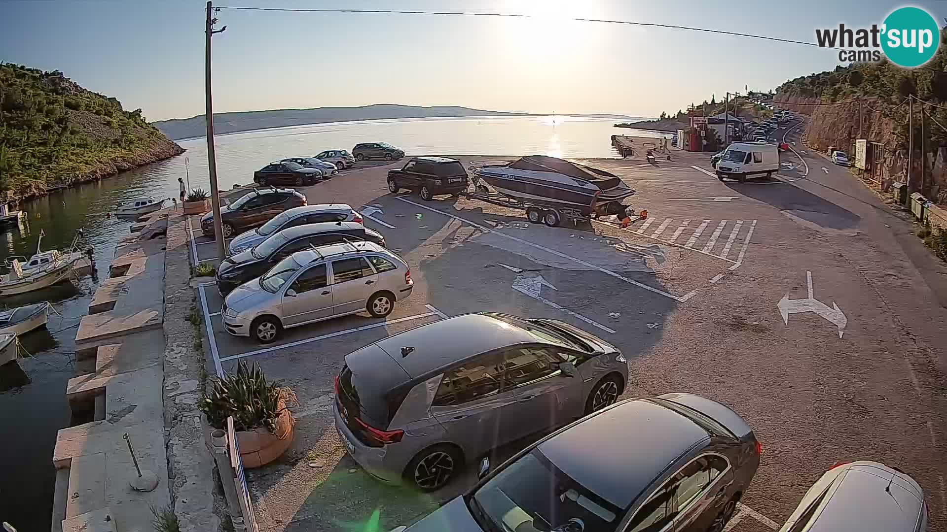 Webcam Prizna ferry port to Pag island