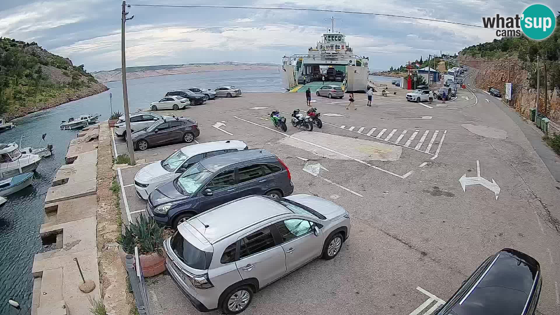 Webcam Fährhafen Prizna – zur Insel Pag