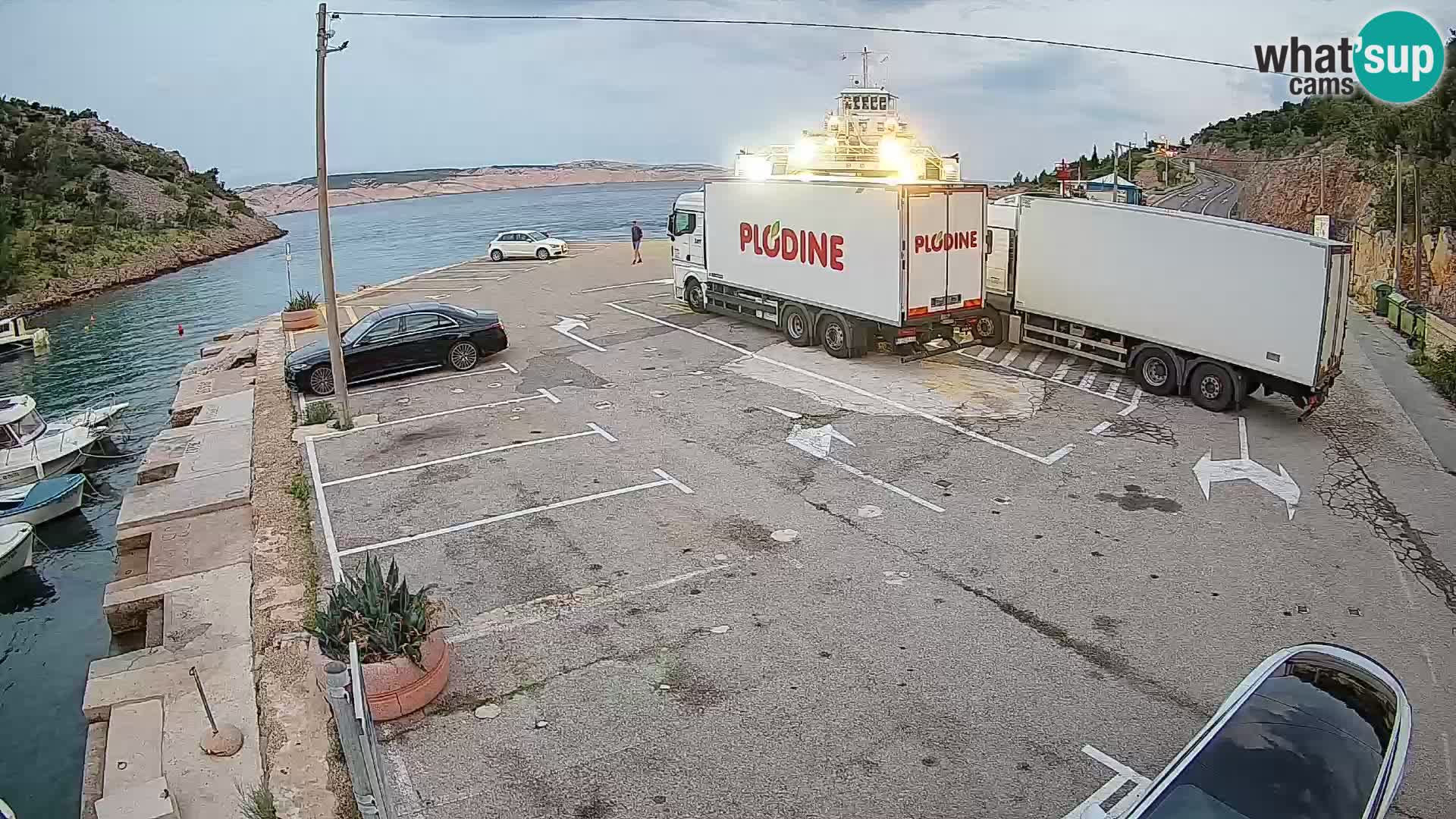 Webcam Prizna ferry port to Pag island