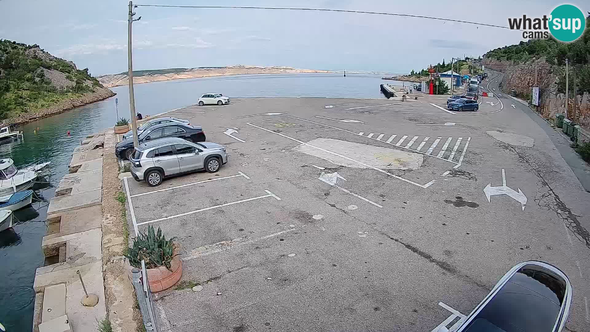 Webcam Fährhafen Prizna – zur Insel Pag