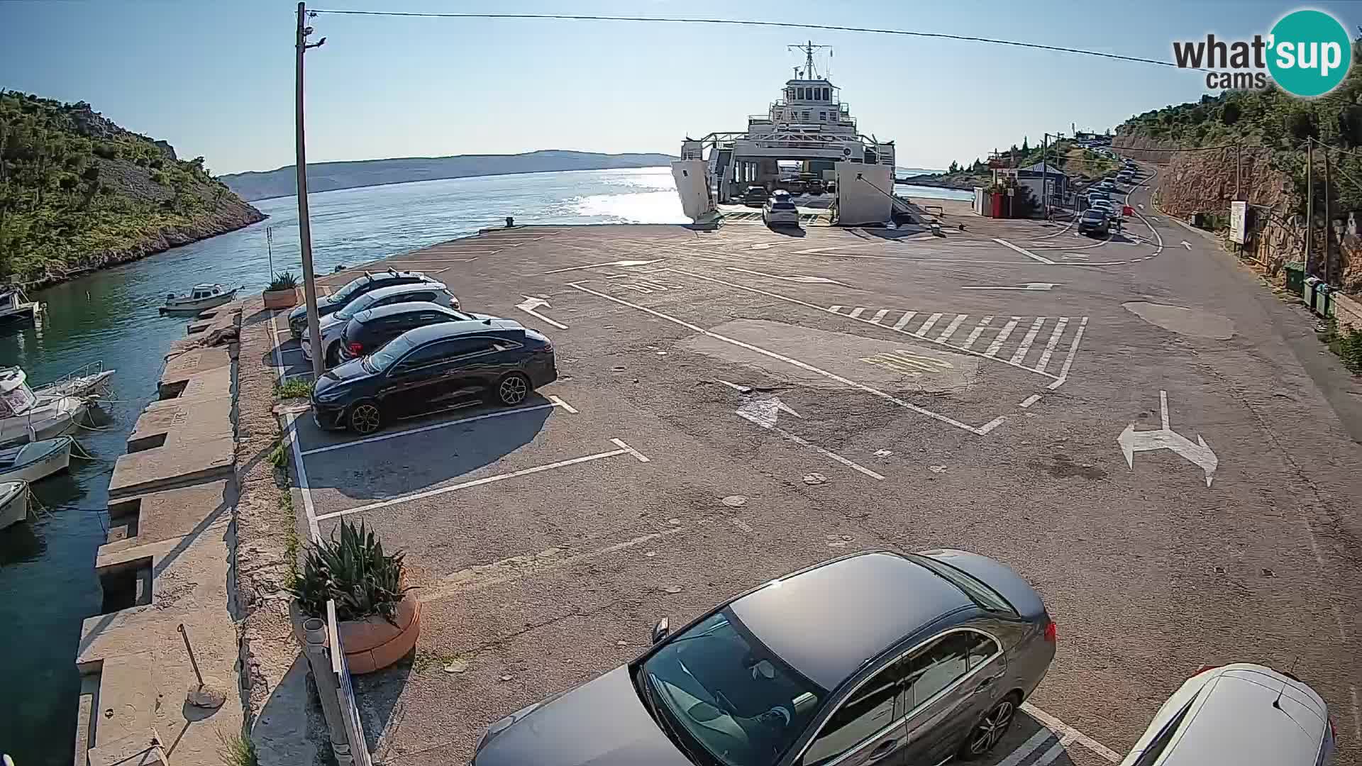 Webcam Fährhafen Prizna – zur Insel Pag