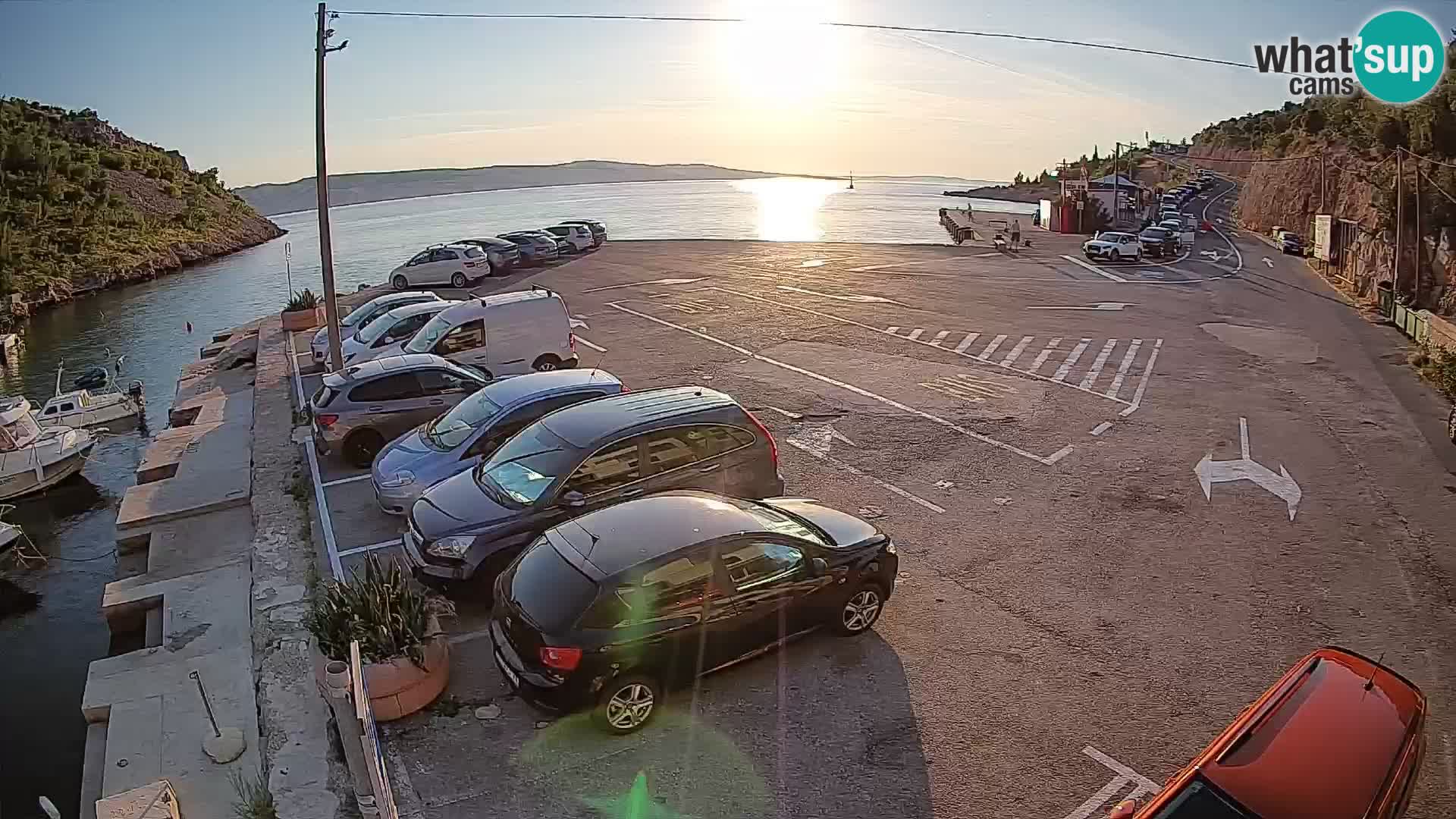 Webcam Fährhafen Prizna – zur Insel Pag