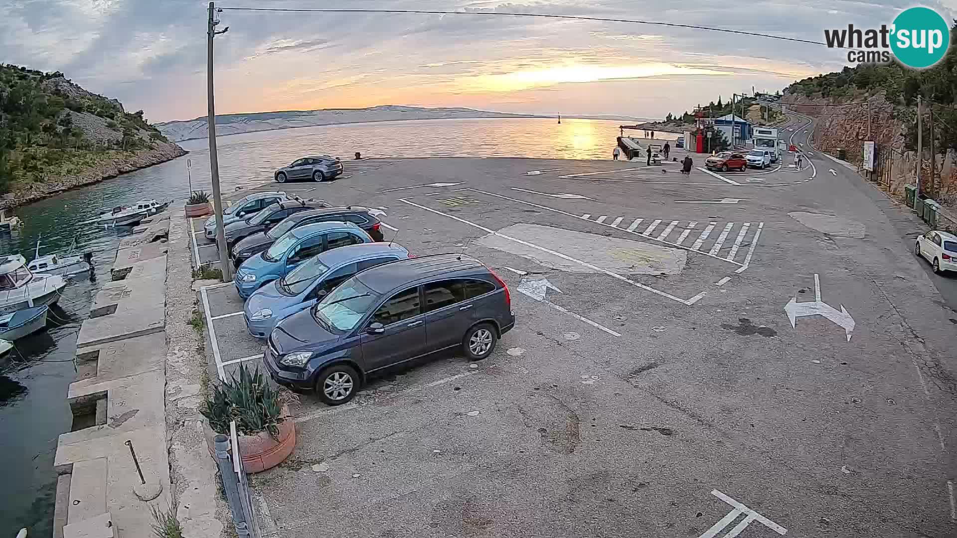 Webcam Fährhafen Prizna – zur Insel Pag