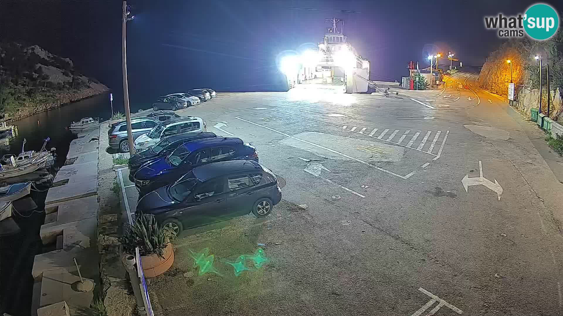 Webcam Fährhafen Prizna – zur Insel Pag