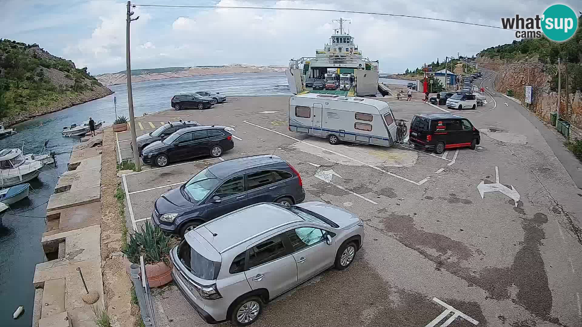 Webcam Fährhafen Prizna – zur Insel Pag