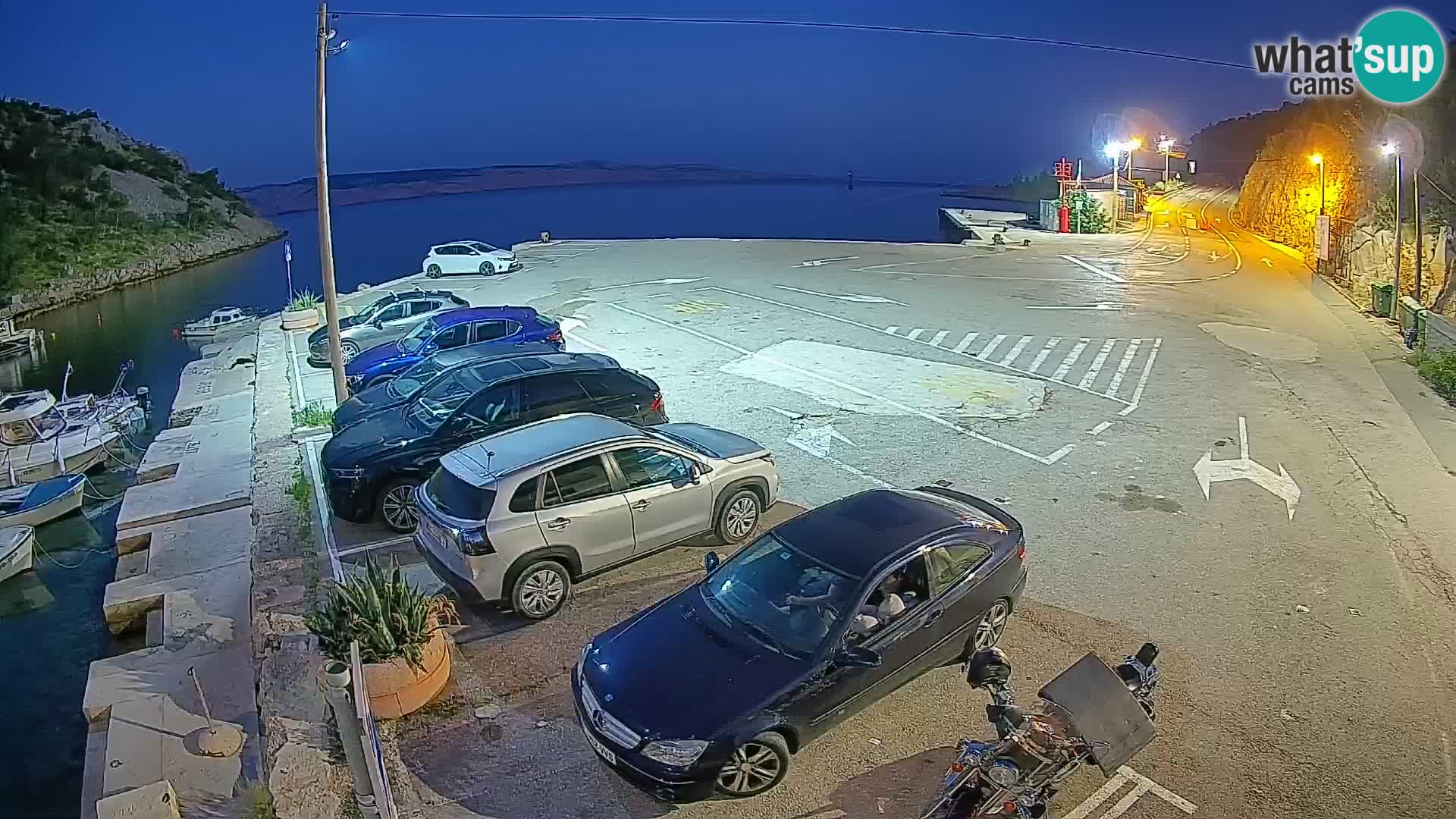 Webcam port de ferry de Prizna – vers l’île de Pag